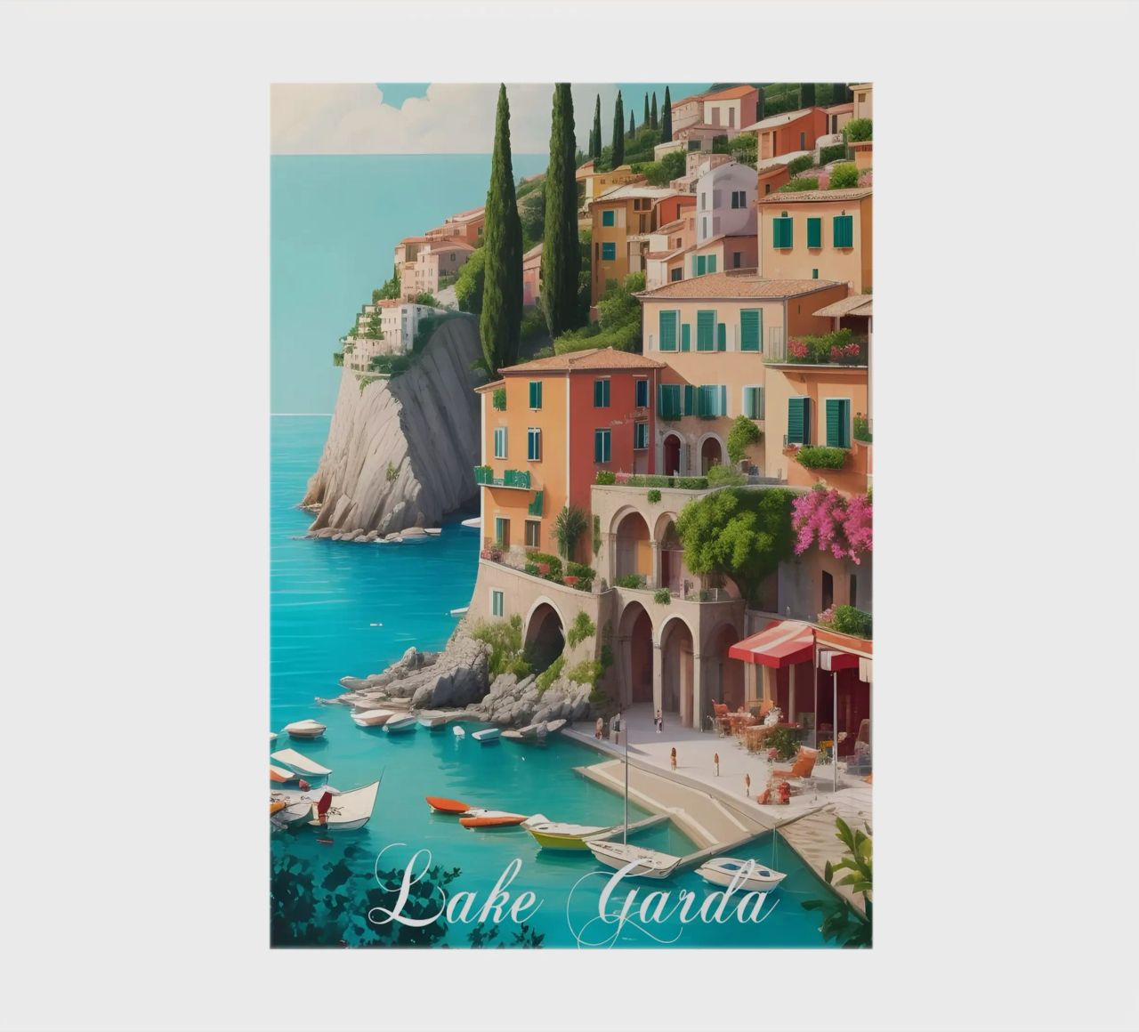 Gardasee Italien Szene Notizbuch von Charnwood Prints