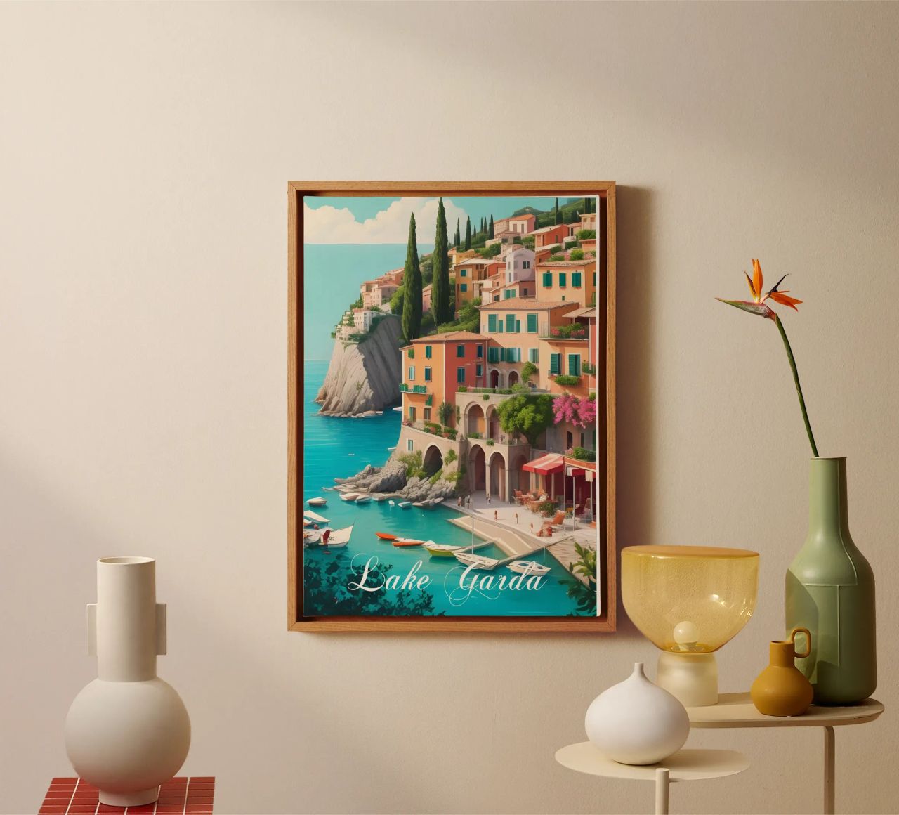 Gardasee Italien Szene Leinwand von Charnwood Prints