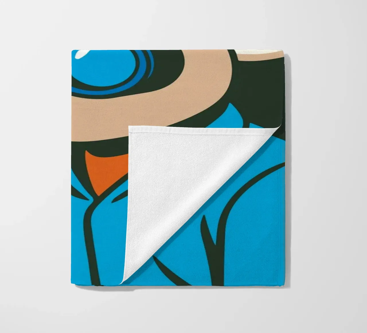 Topo curioso con binocolo in stile comico telo mare da nanosh