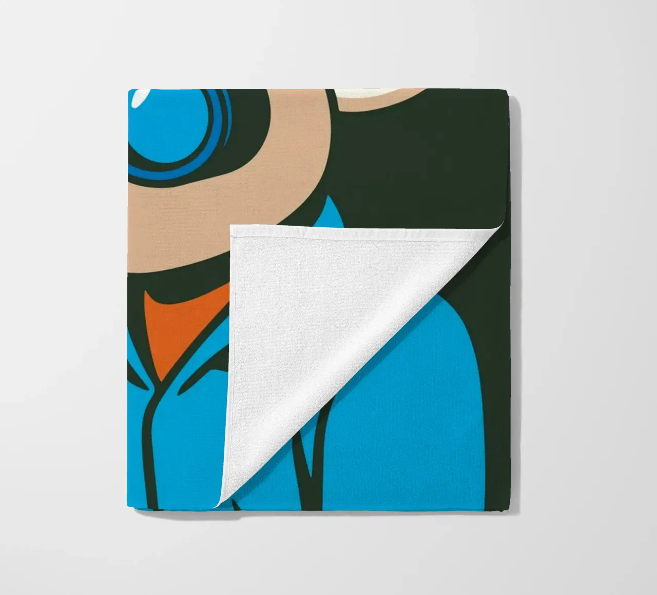 Topo curioso con binocolo in stile comico telo mare da nanosh