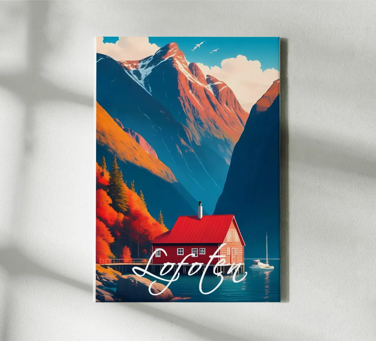 Lofoten Norvegia Scena tela con Cornice a cassetta da Charnwood Prints