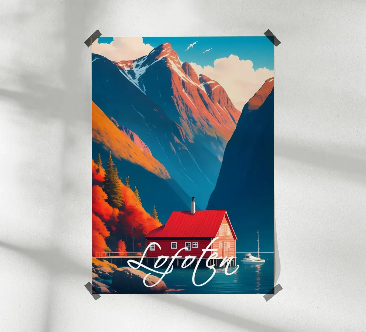 Lofoten Norvegia Scena poster da Charnwood Prints