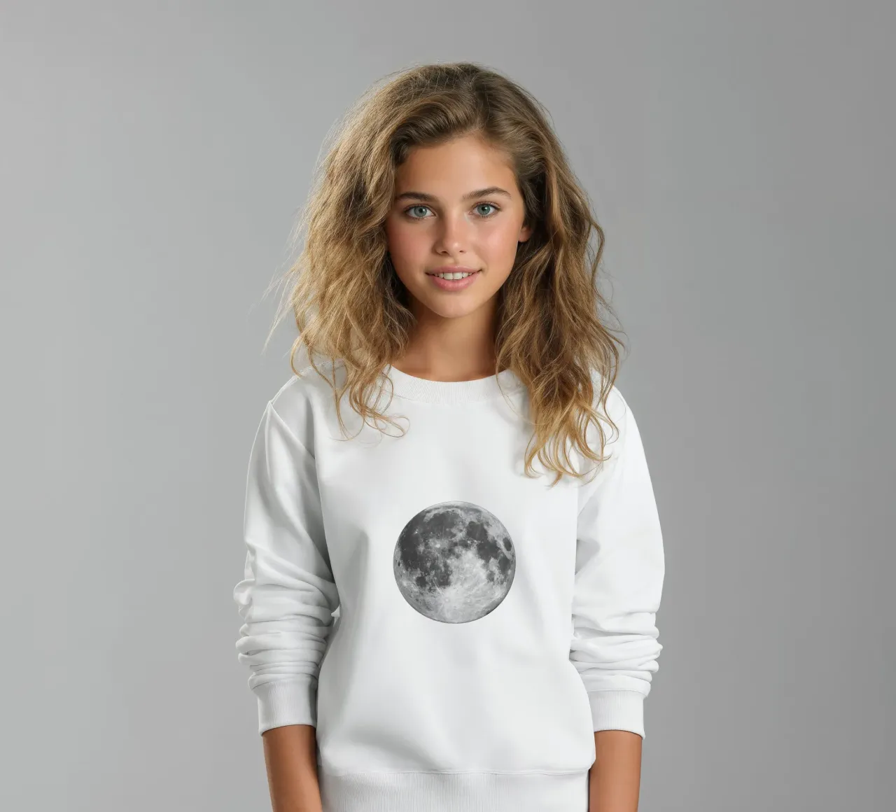 Full Moon Art Print Full Moon Art Print kids sweatshirt by THE MOTIVATED TYPE