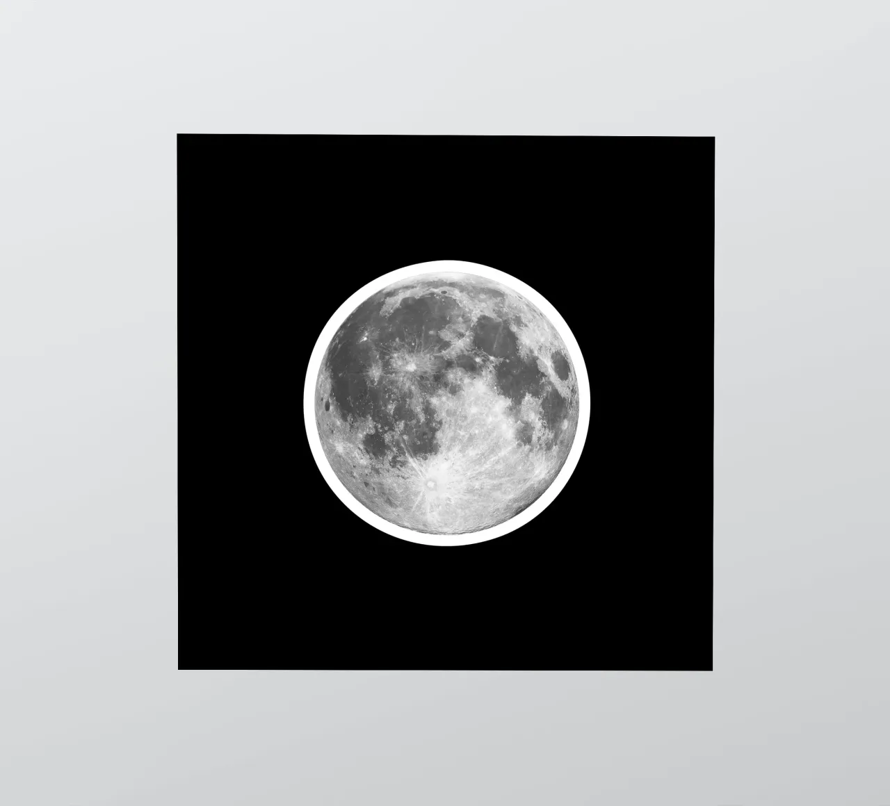 Full Moon Art Print Full Moon Art Print pegatina de THE MOTIVATED TYPE