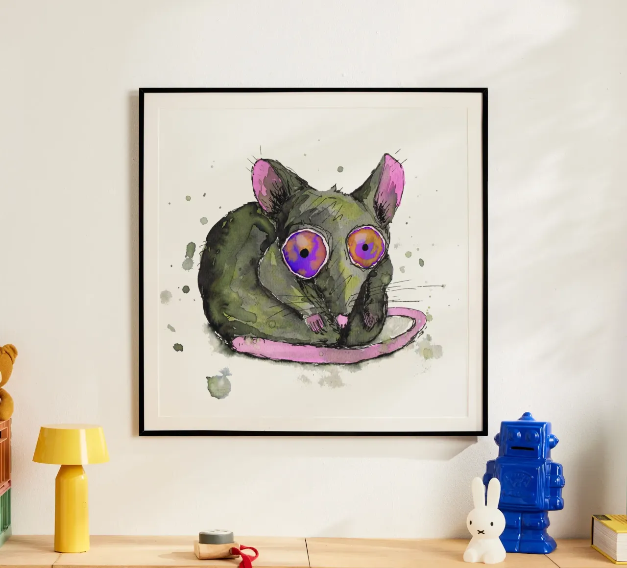 Ratto poster con telaio in alluminio da BwiseLizzy