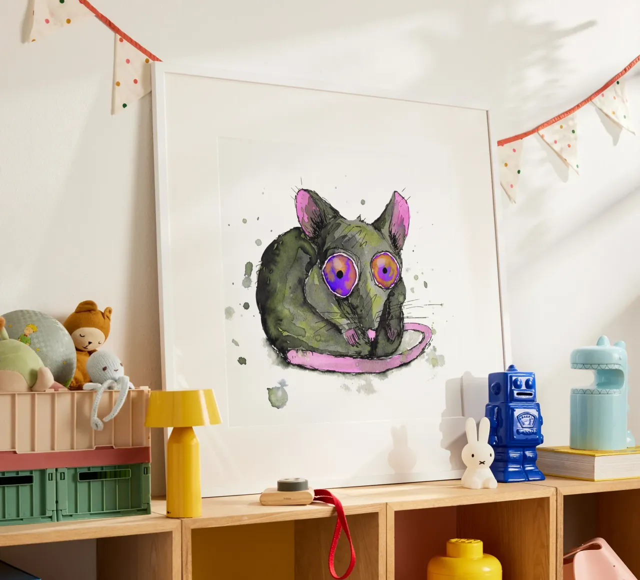 Ratto poster con telaio in alluminio da BwiseLizzy
