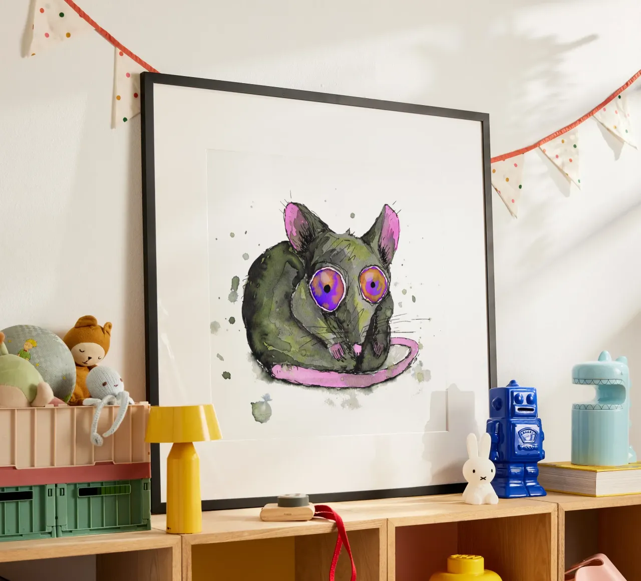 Ratto poster con telaio in alluminio da BwiseLizzy