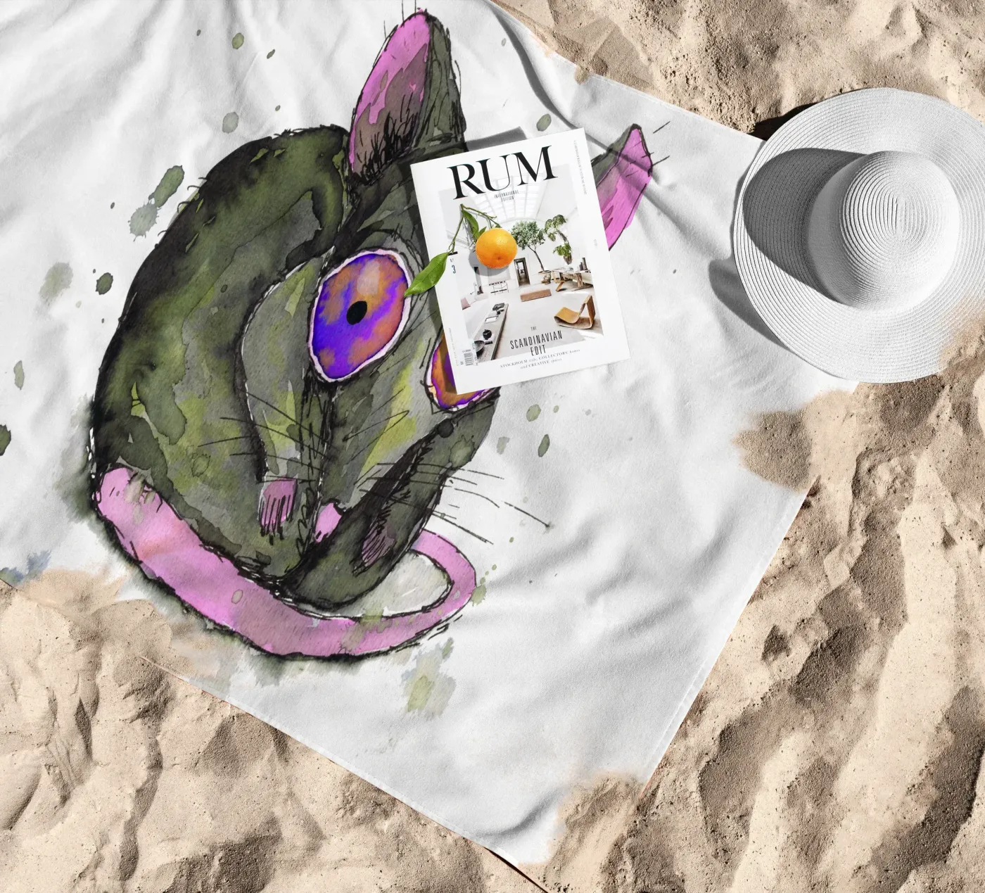 Ratte Strandtuch von BwiseLizzy