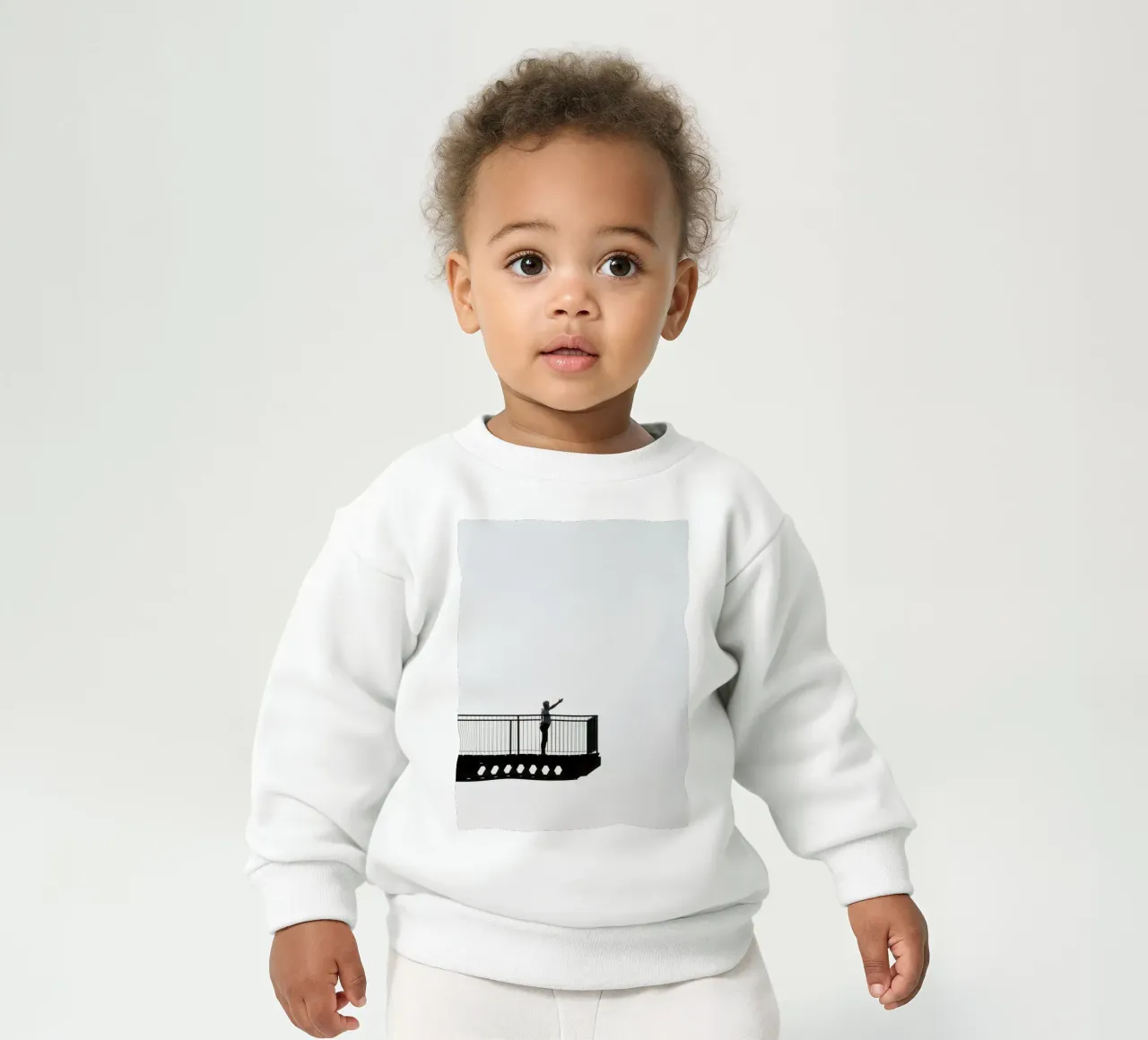 silhouette su un balcone felpa neonato da Harmony Gallery