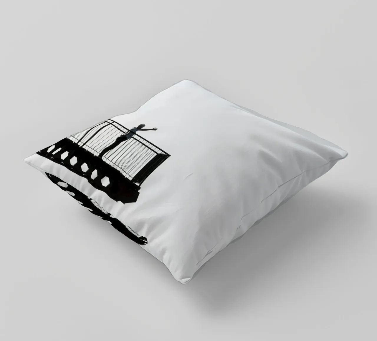 silhouette su un balcone cuscino da Harmony Gallery