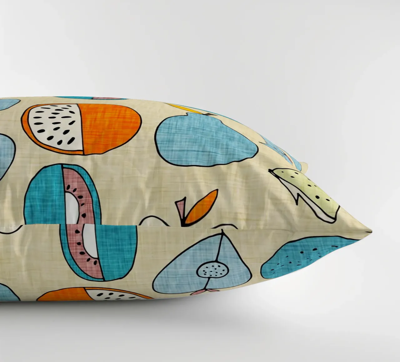 Pop Fruit Mod Blue Orange cuscino da susanacosta