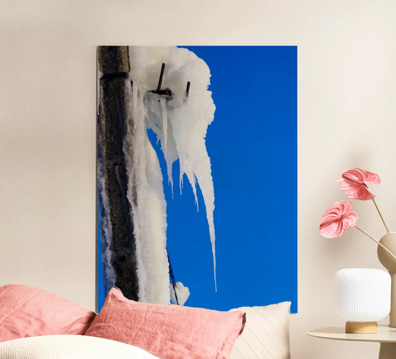 cielo blu e neve poster da Harmony Gallery