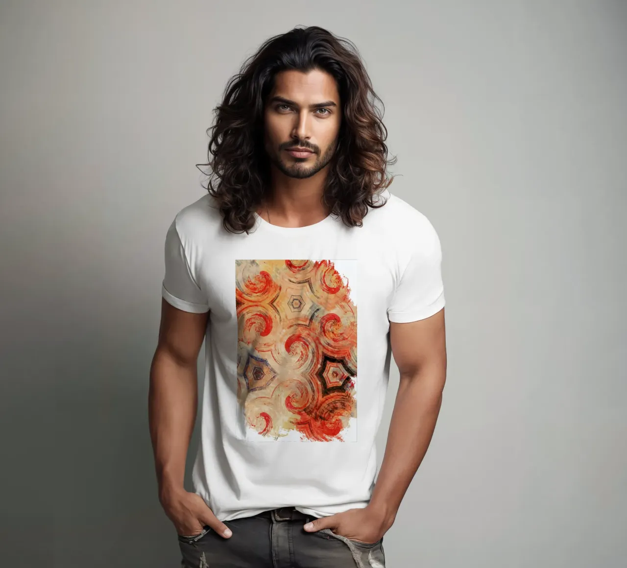 Abstract Sketch 1 t-shirt da In Full Color