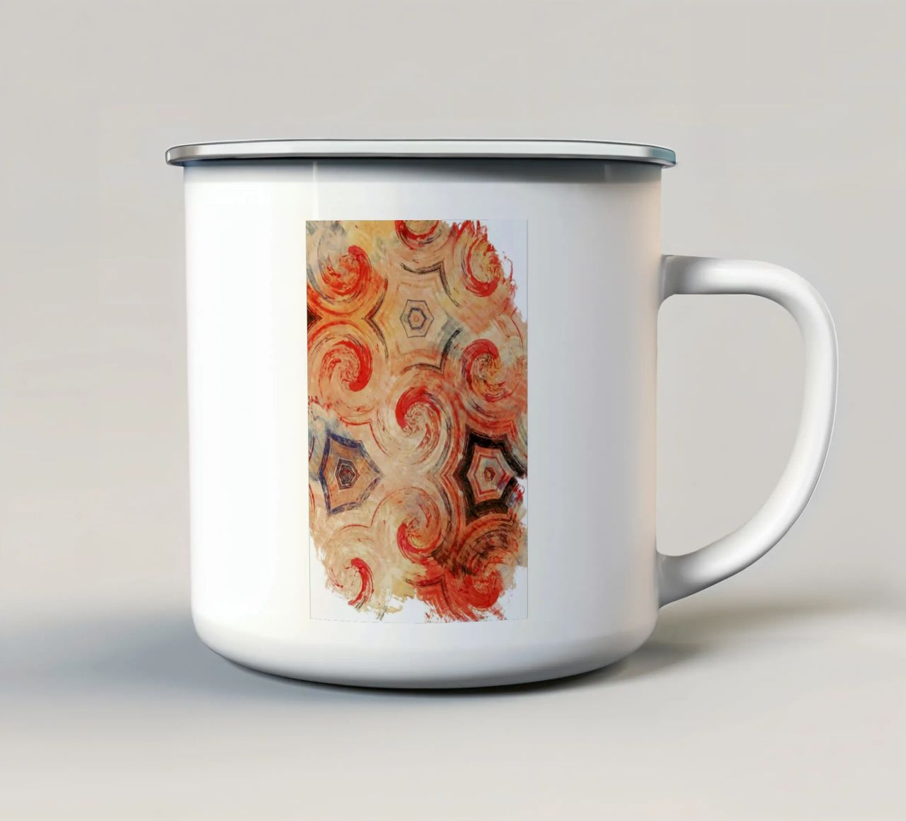 Abstract Sketch 1 enamel mug by In Full Color