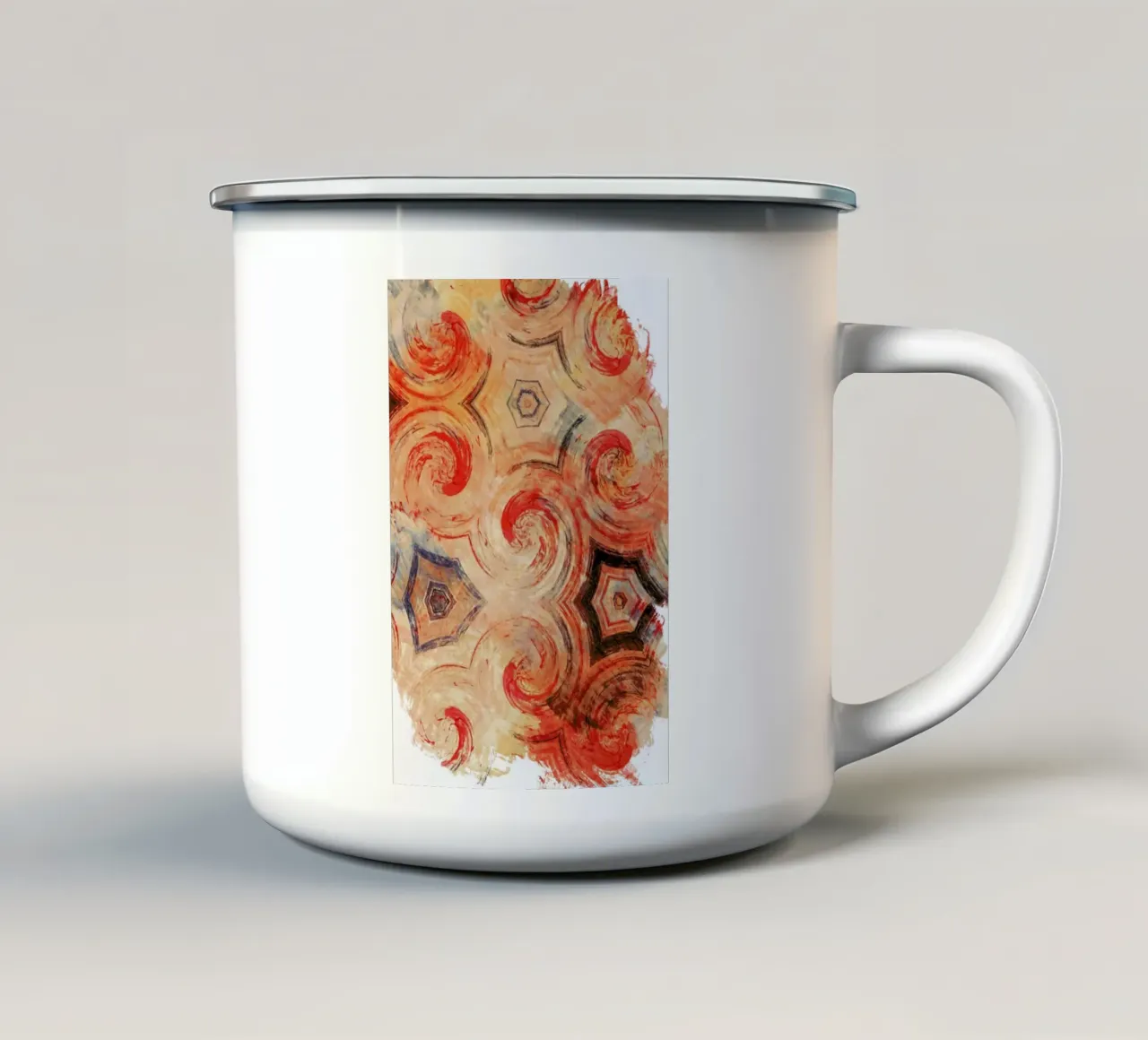 Abstract Sketch 1 Emaille Tasse von In Full Color