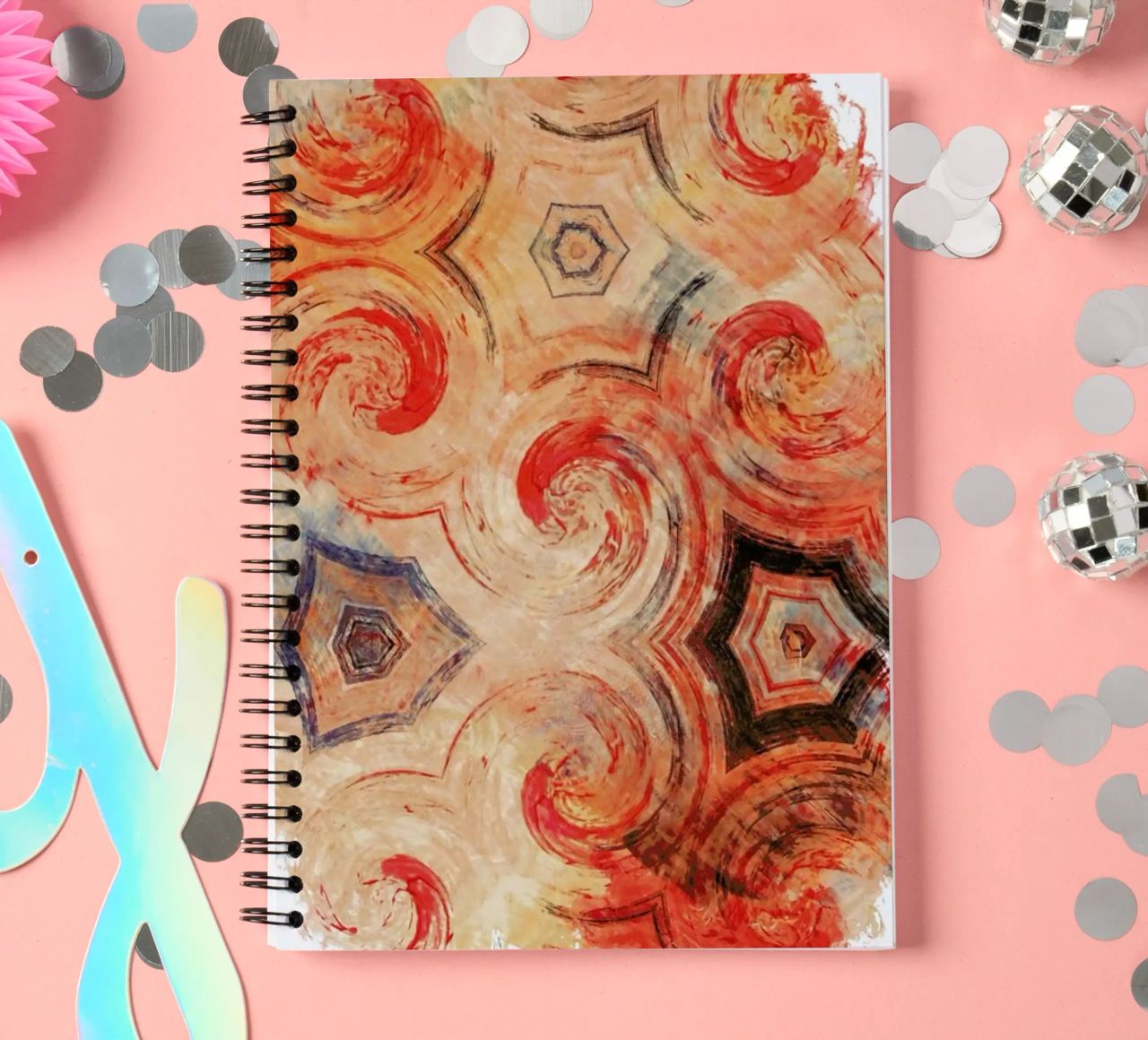 Abstract Sketch 1 spiral notebook by In Full Color