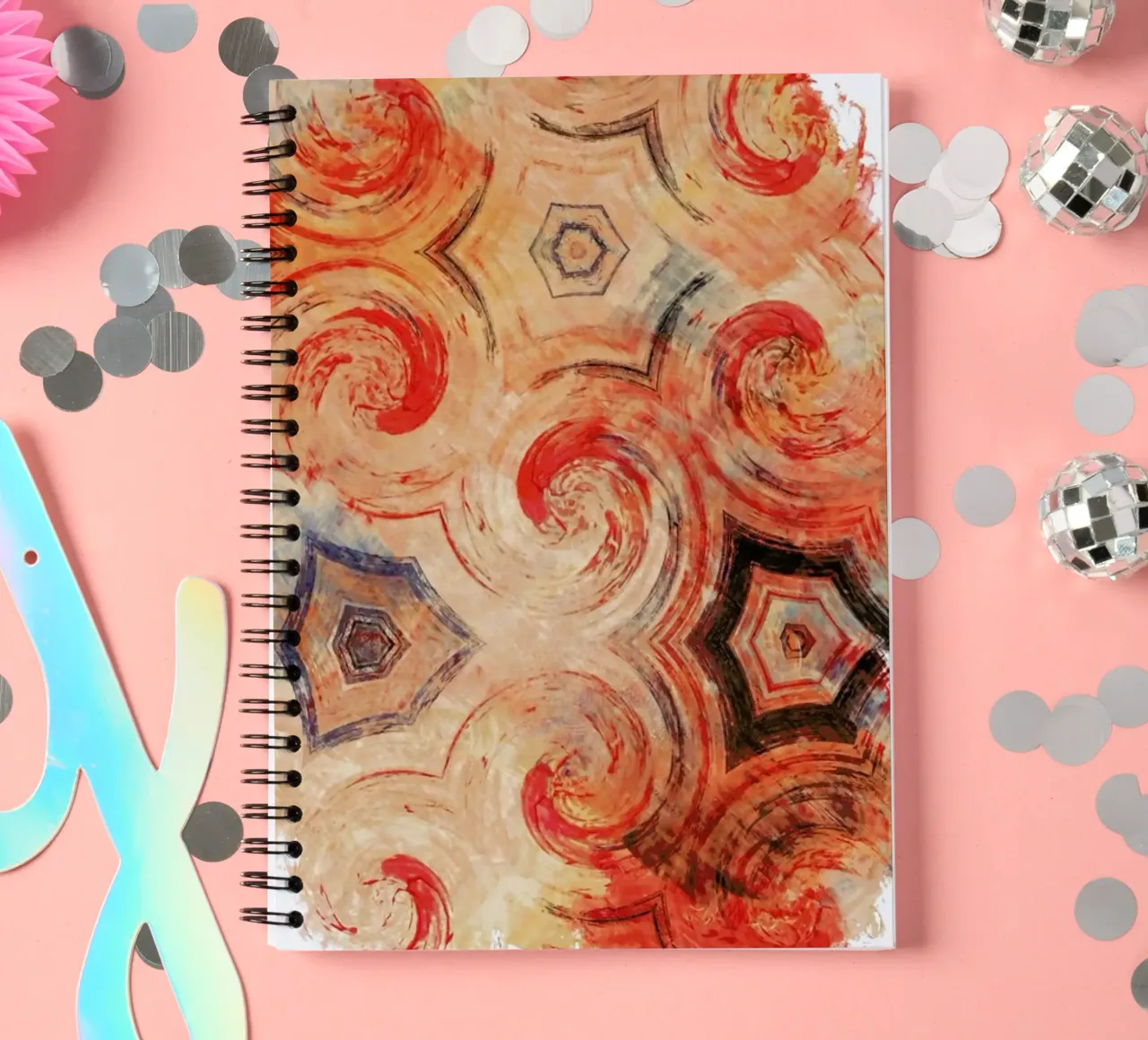 Abstract Sketch 1 spiral notebook by In Full Color