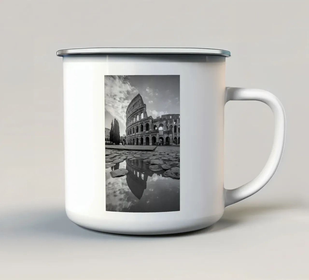 Il Colosseo all'alba tazza in smalto da aaron Shop