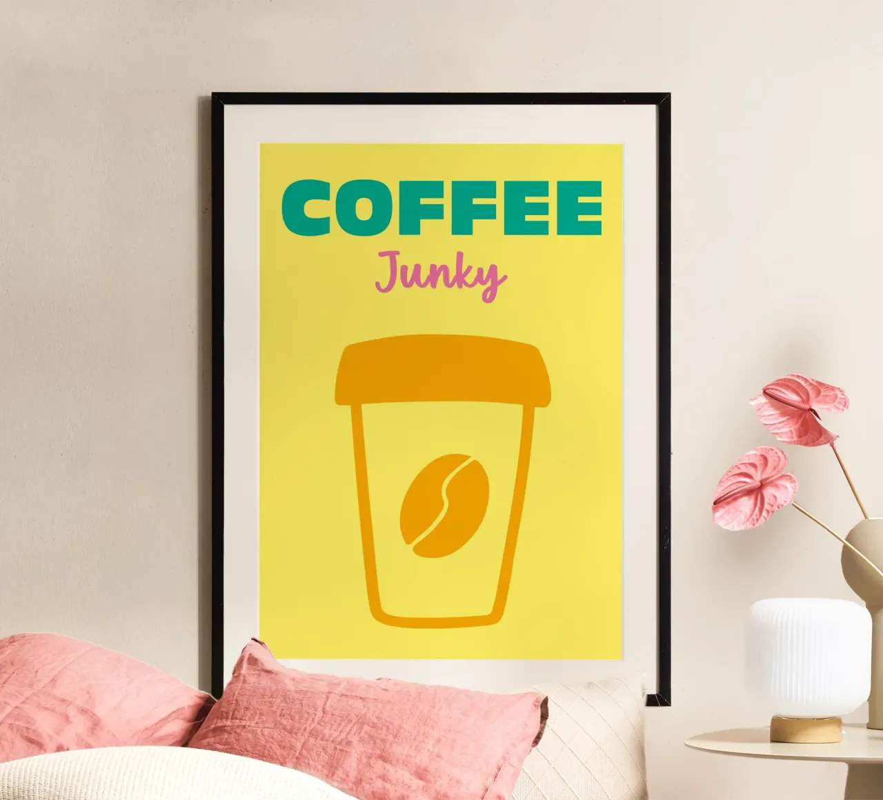 Coffee Junky poster by Colorful Homes