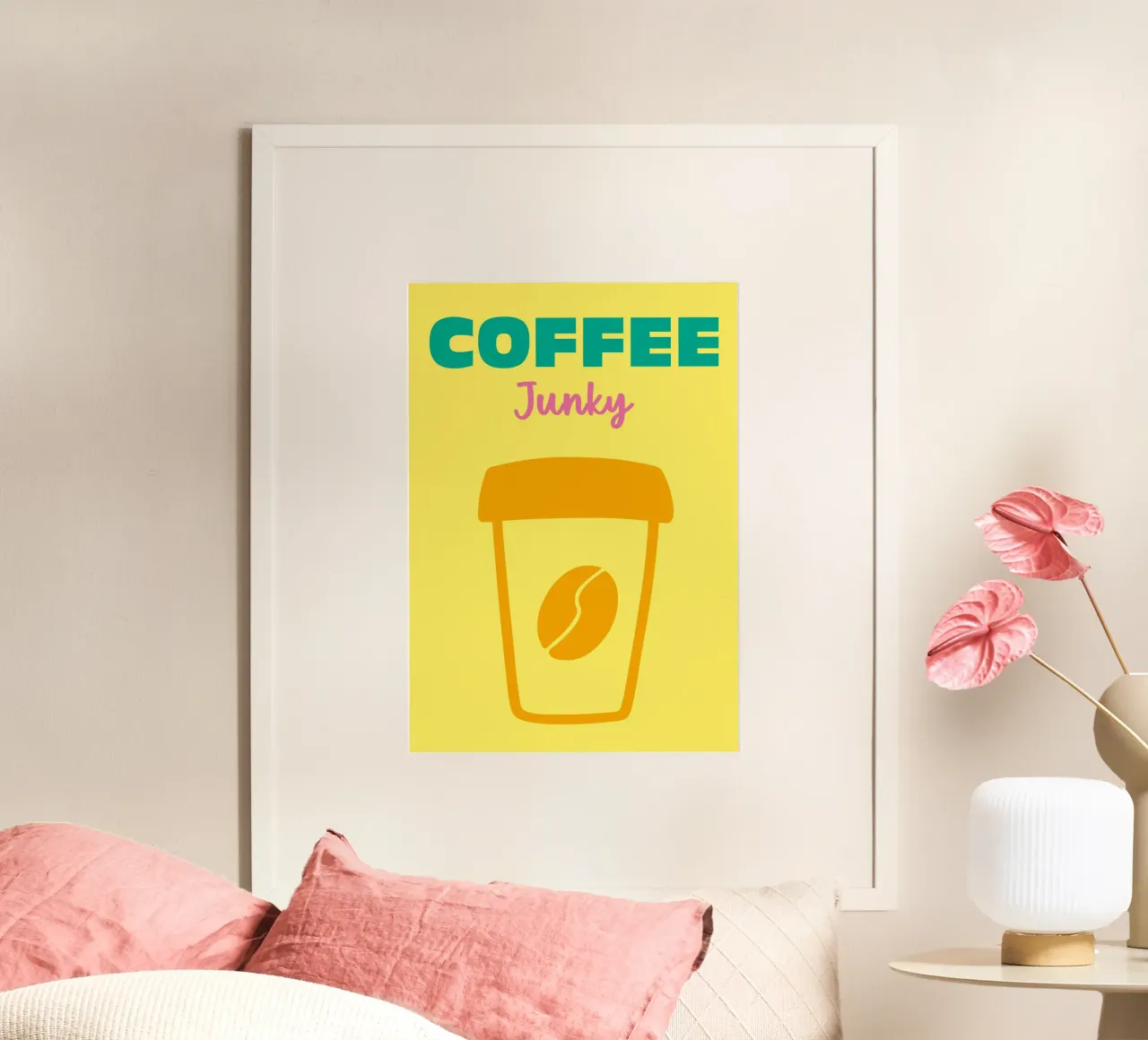 Coffee Junky poster by Colorful Homes