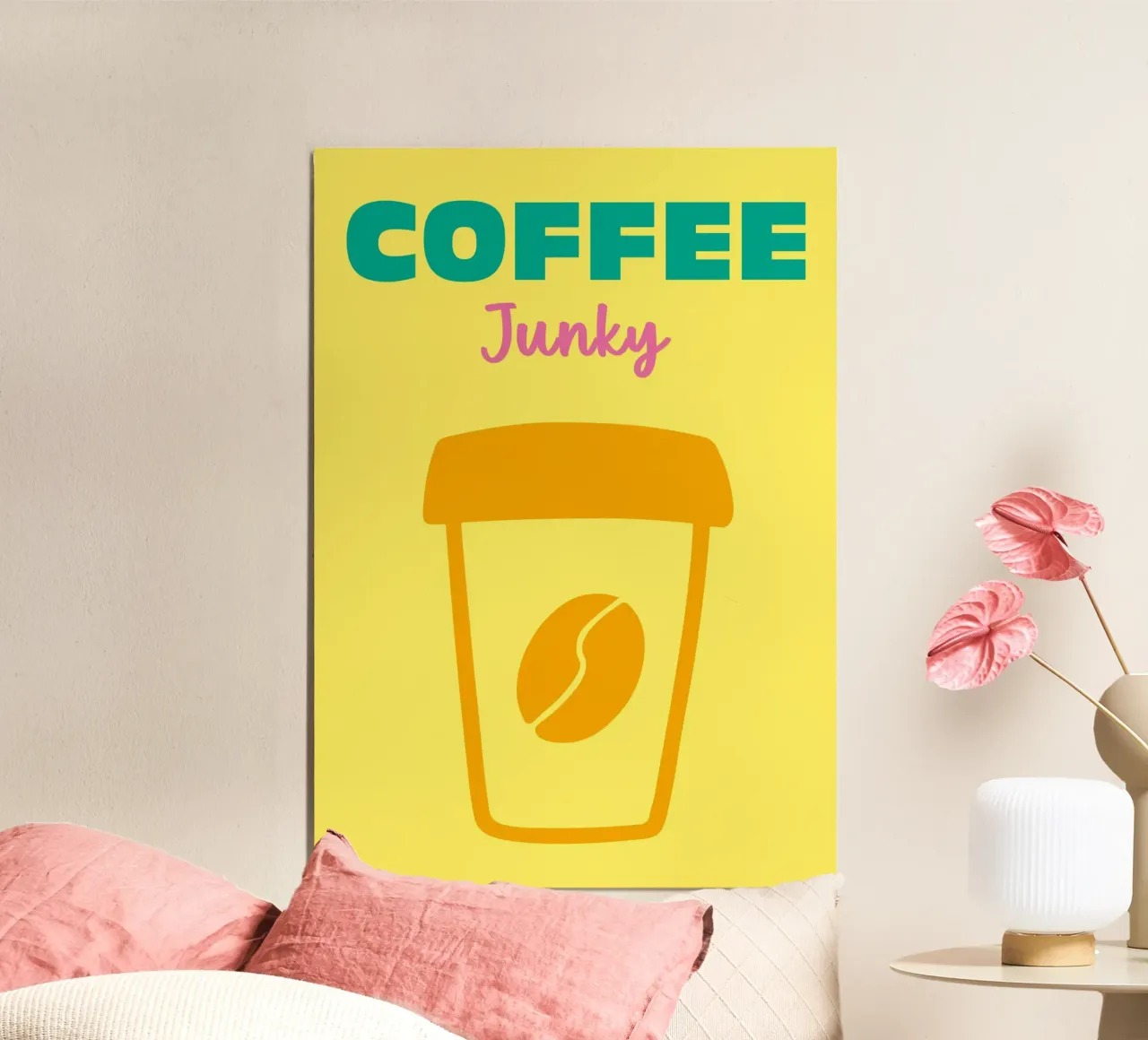 Coffee Junky poster by Colorful Homes