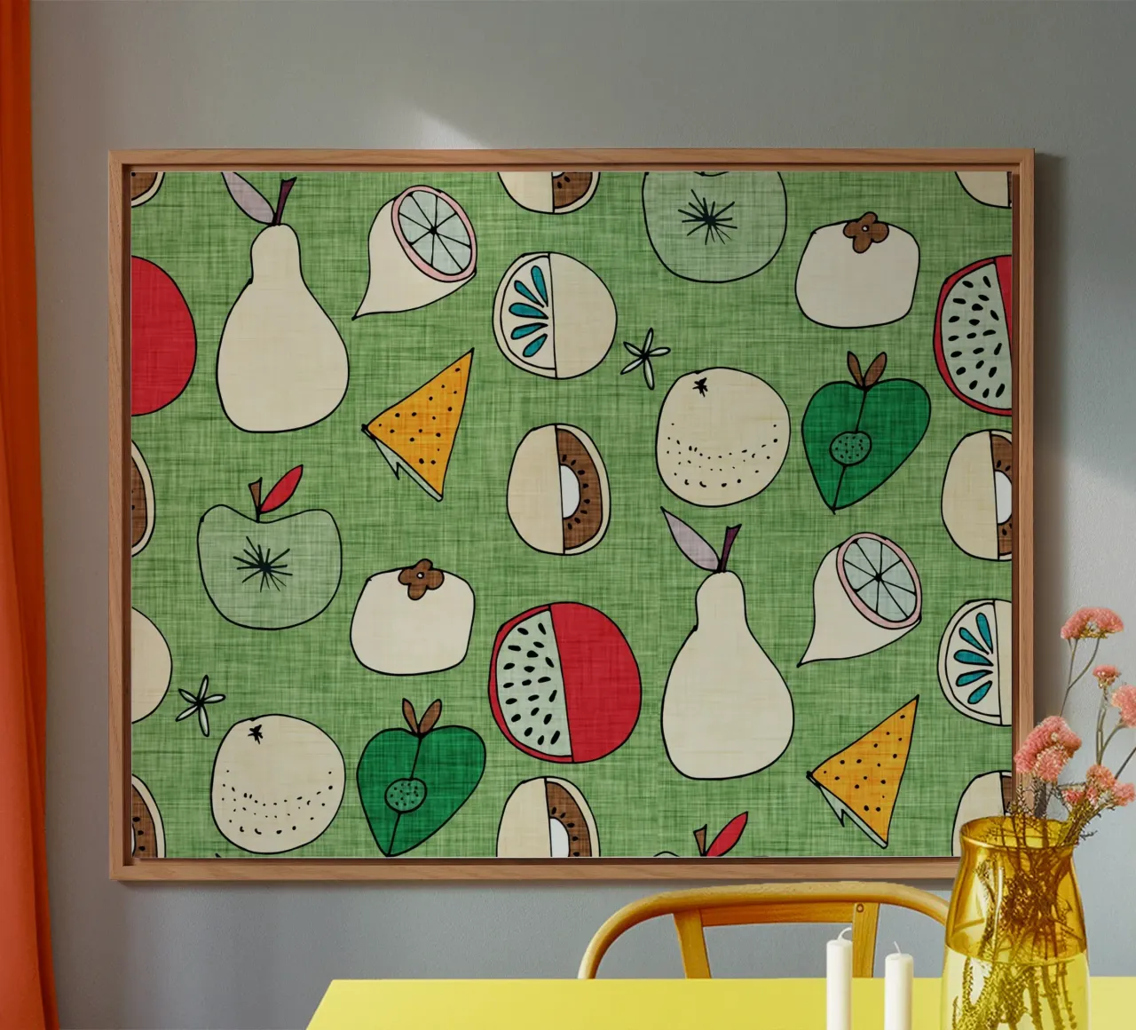Pop Fruit Mod Green alluminio dibond da susanacosta