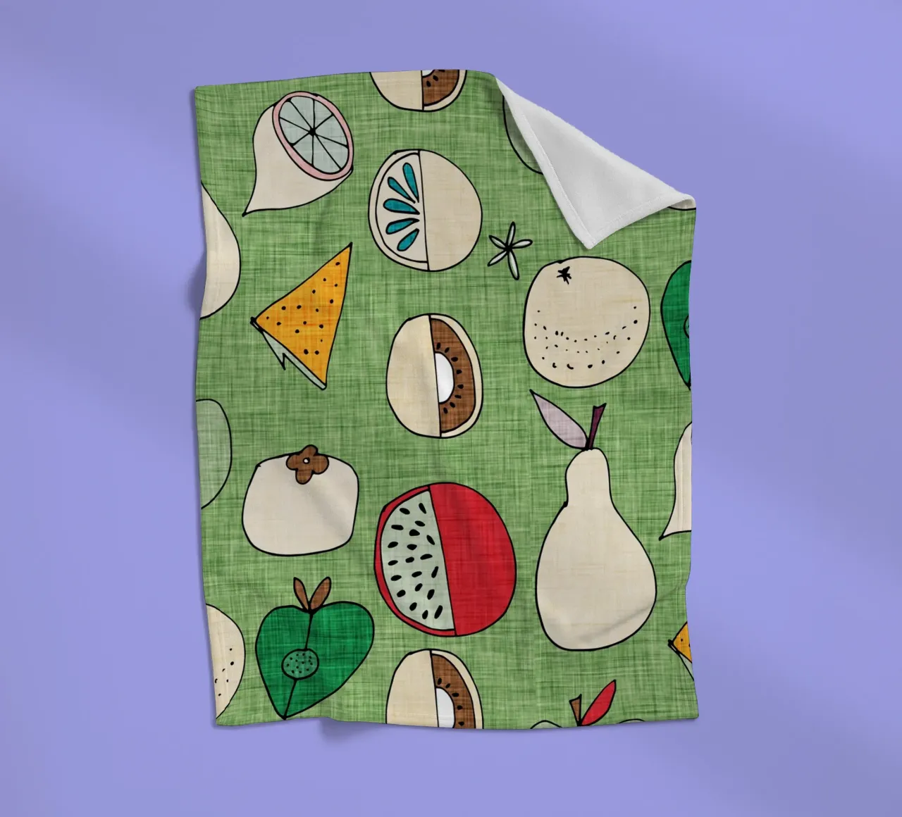 Pop Fruit Mod Green coperta in pile da susanacosta