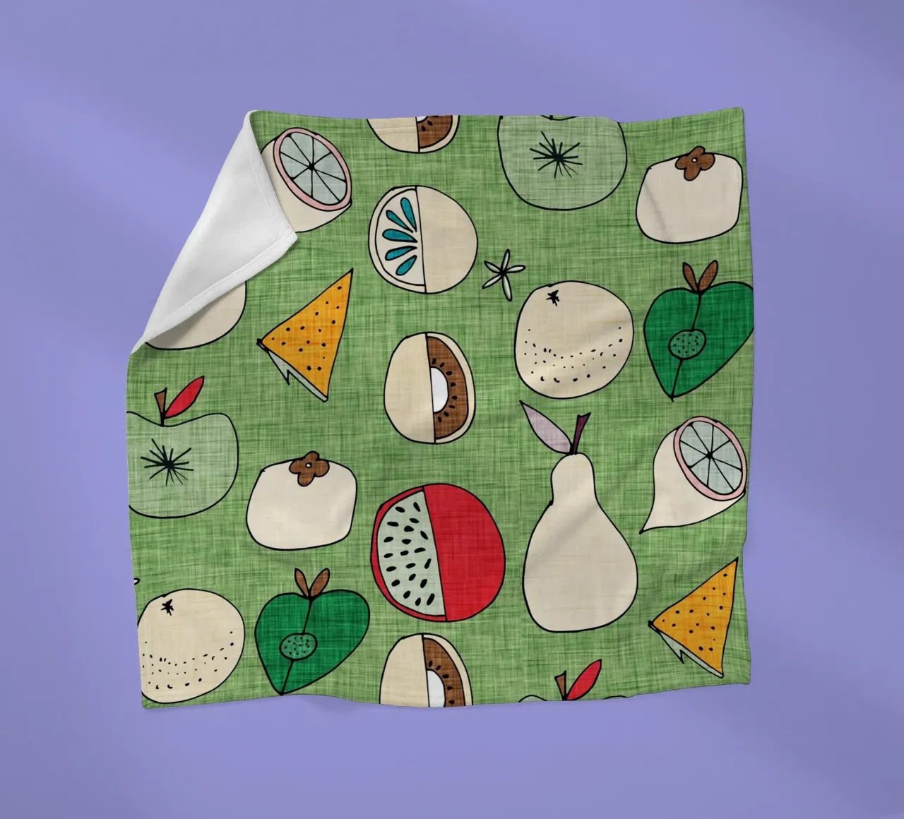 Pop Fruit Mod Green coperta in pile da susanacosta