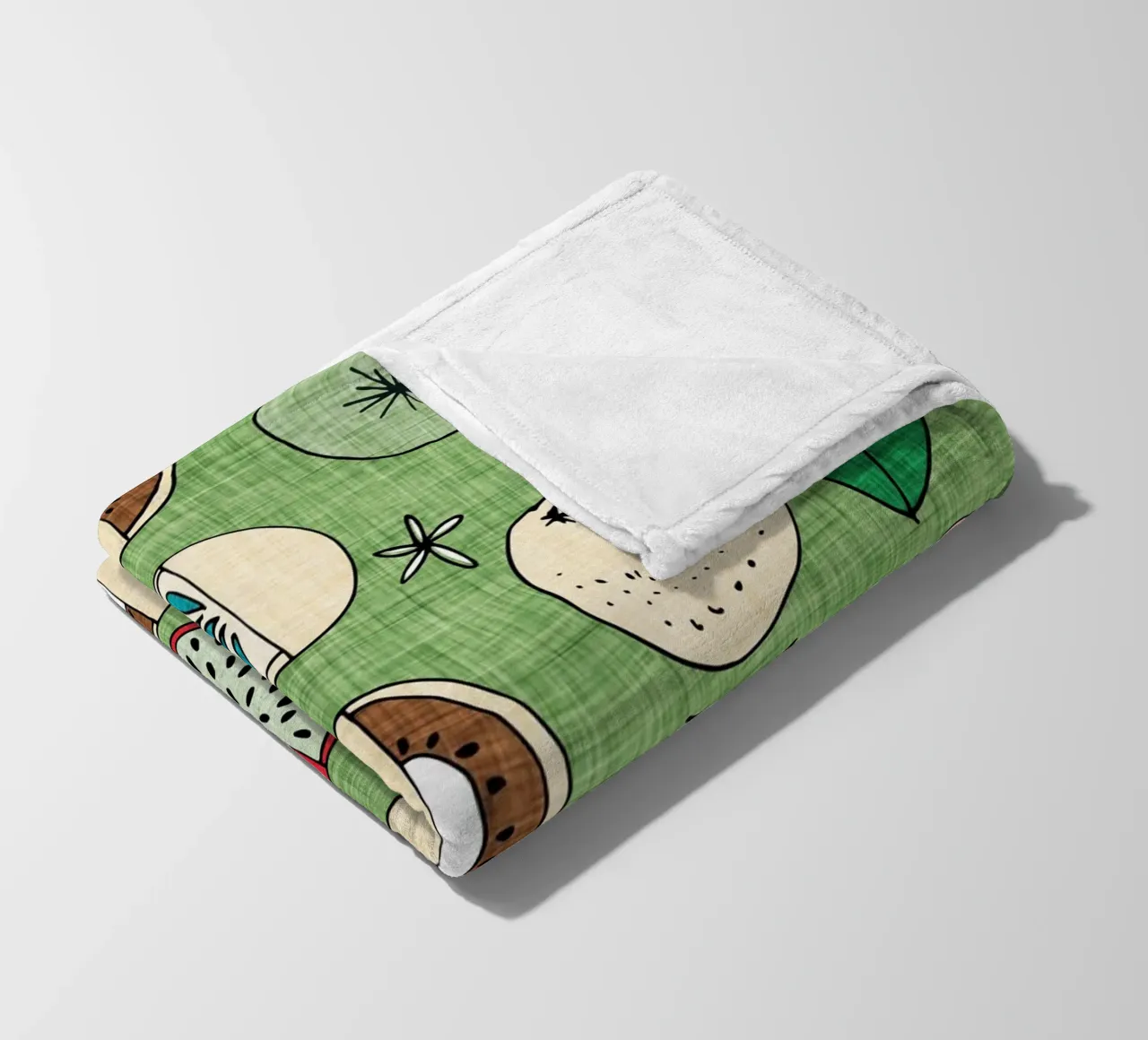Pop Fruit Mod Green coperta in pile da susanacosta