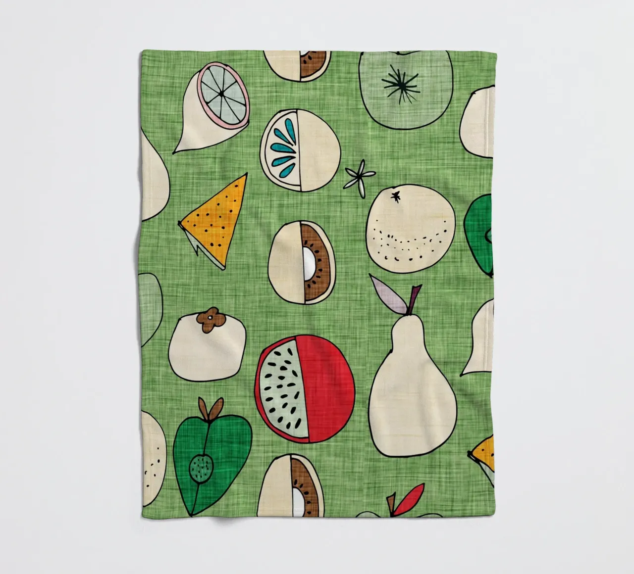 Pop Fruit Mod Green coperta in pile da susanacosta