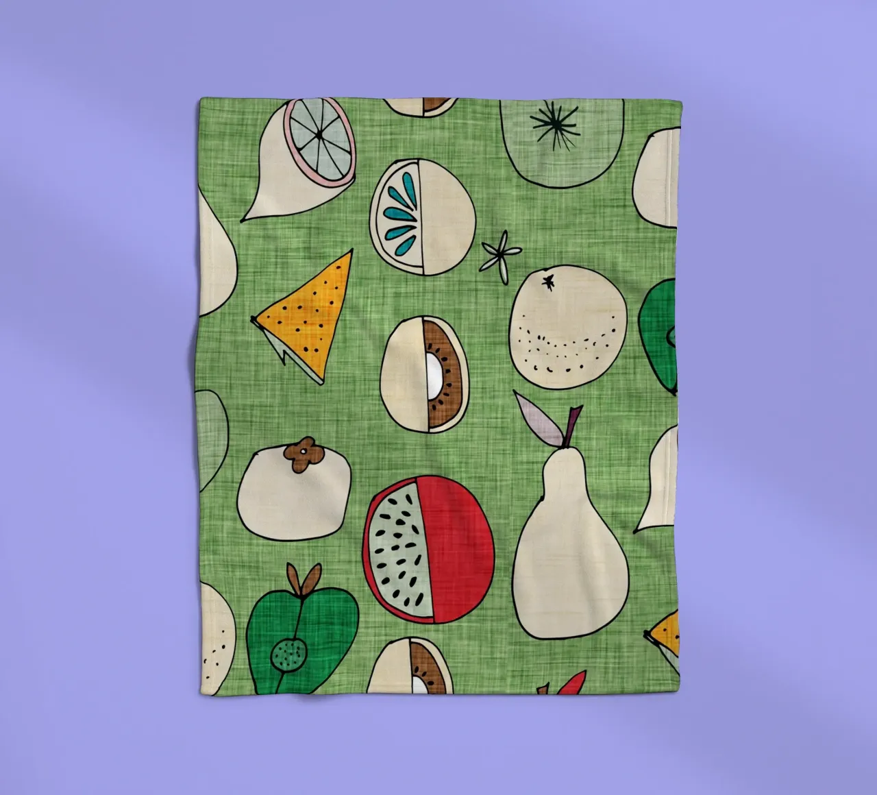 Pop Fruit Mod Green coperta in pile da susanacosta