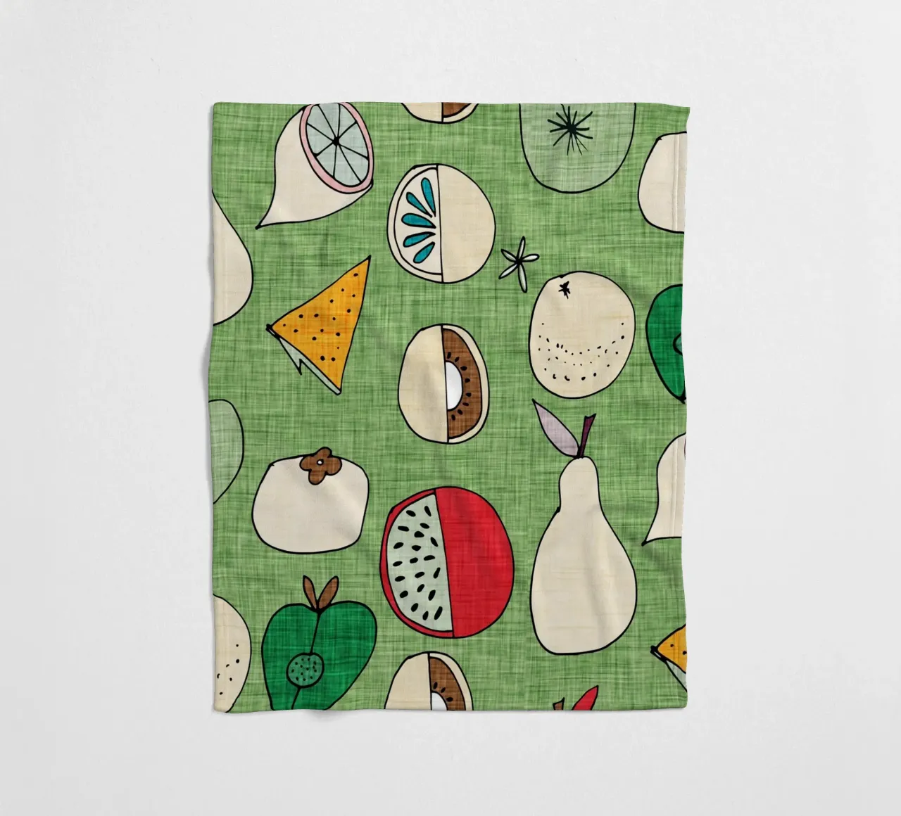 Pop Fruit Mod Green coperta in pile da susanacosta