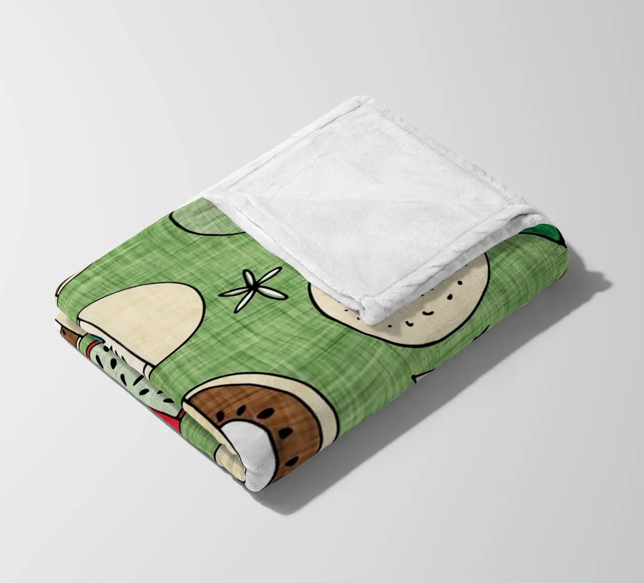 Pop Fruit Mod Green coperta in pile da susanacosta