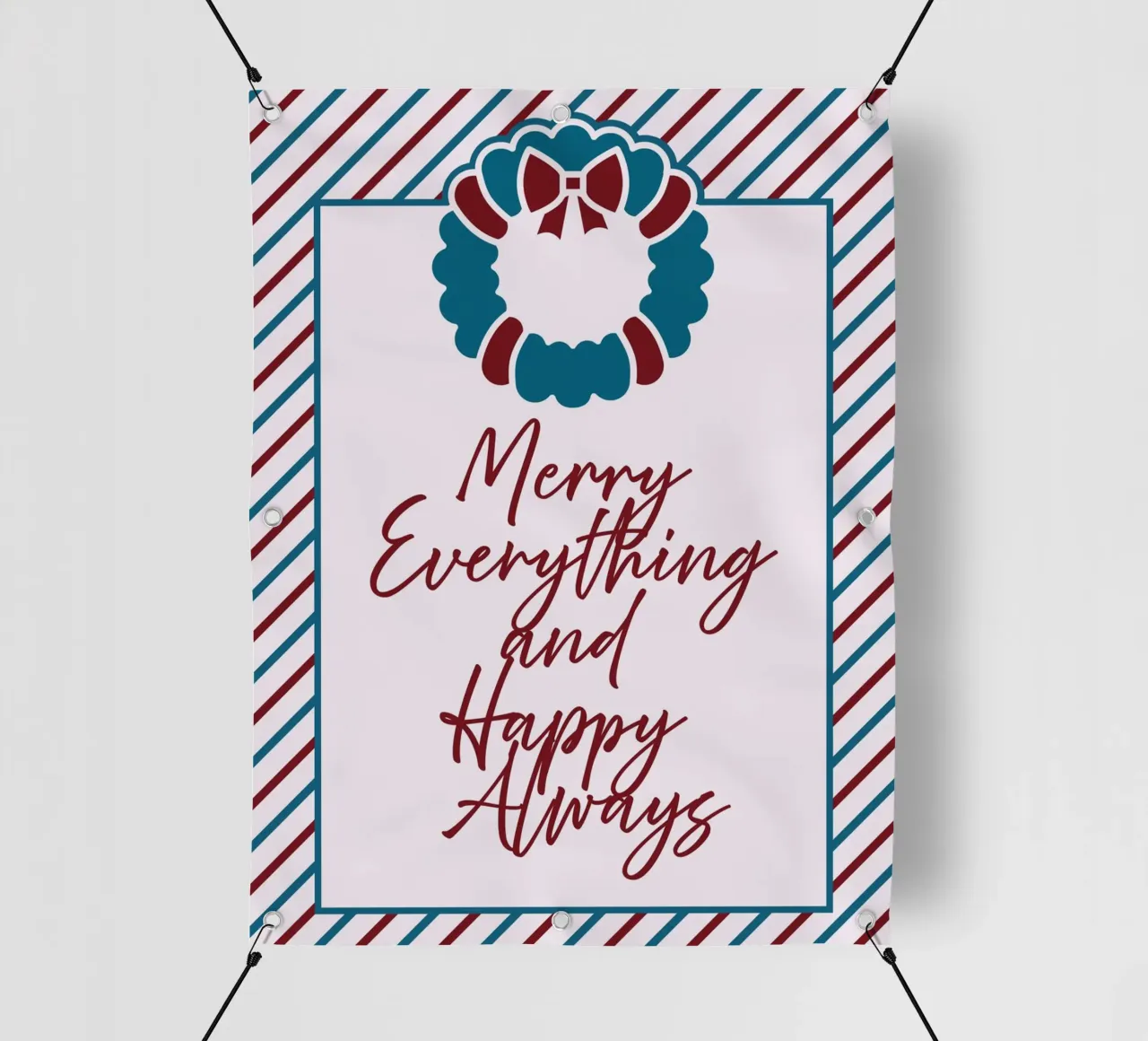 Merry Everything and Happy Always telo in pvc da DesigndN Christmassy