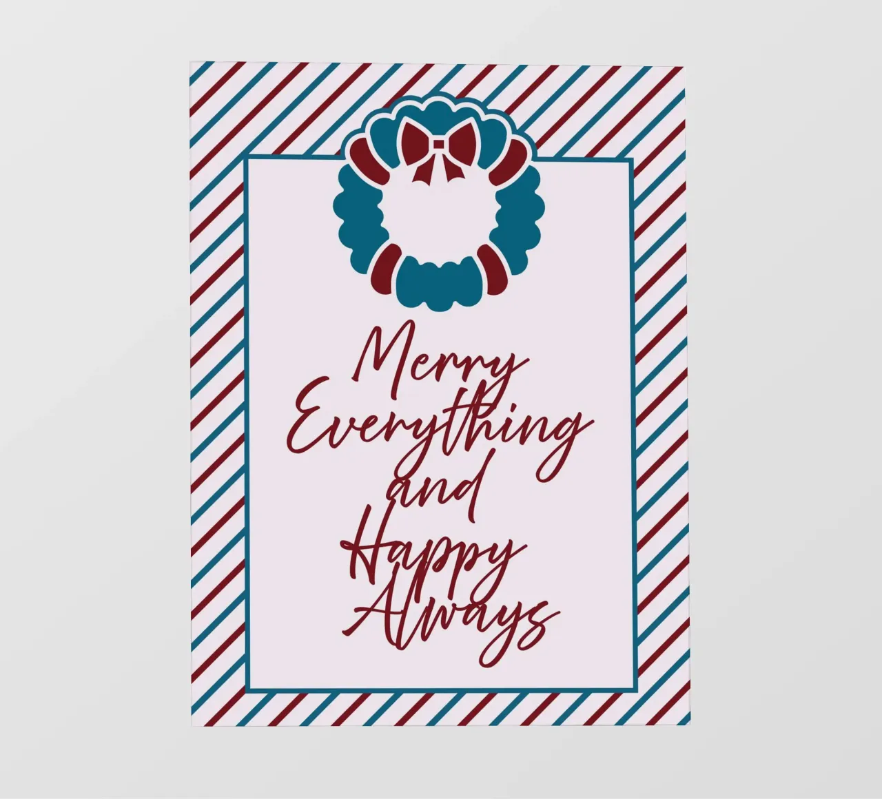 Merry Everything and Happy Always telo in pvc da DesigndN Christmassy