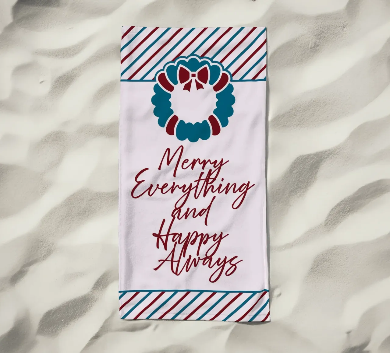 Merry Everything and Happy Always telo mare da DesigndN Christmassy