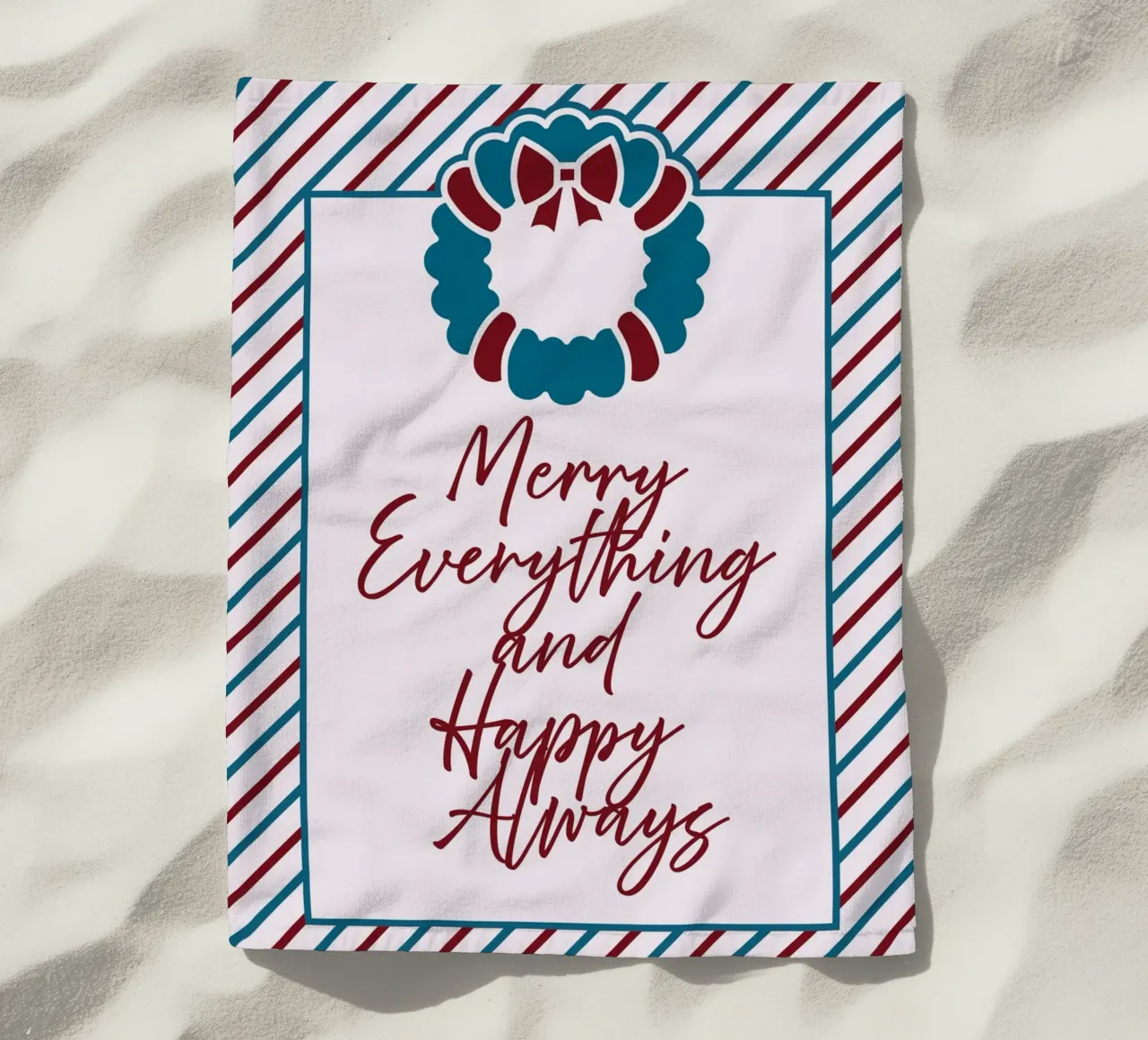 Merry Everything and Happy Always telo mare da DesigndN Christmassy