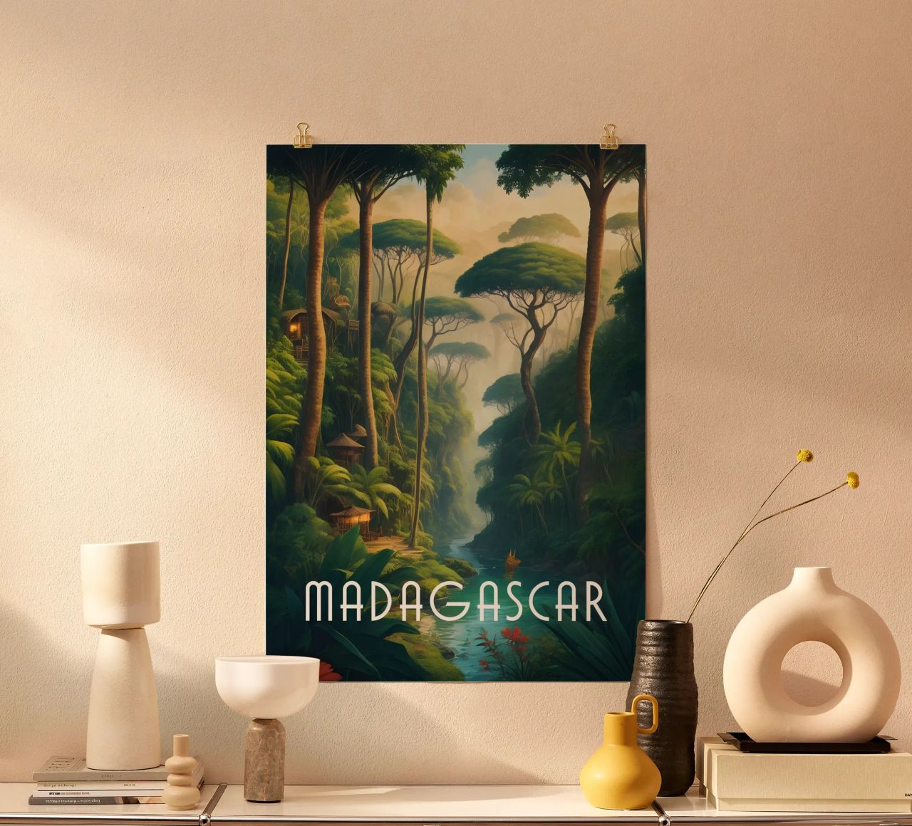 Madagaskar Jungle Scène poster van Charnwood Prints