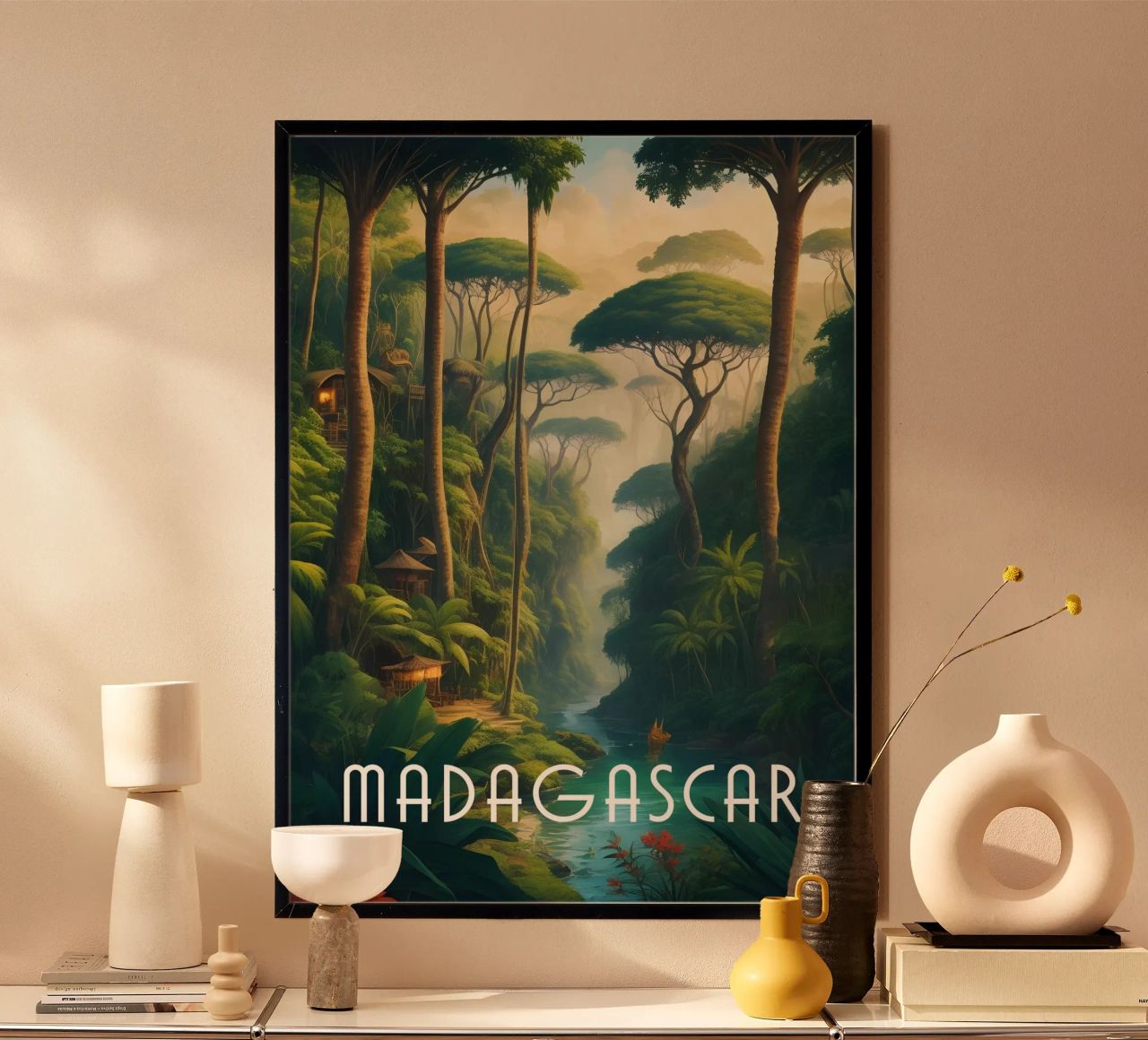 Madagaskar Jungle Scène poster van Charnwood Prints