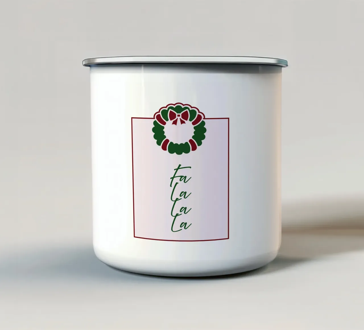 Fa La La La tazza in smalto da DesigndN Christmassy