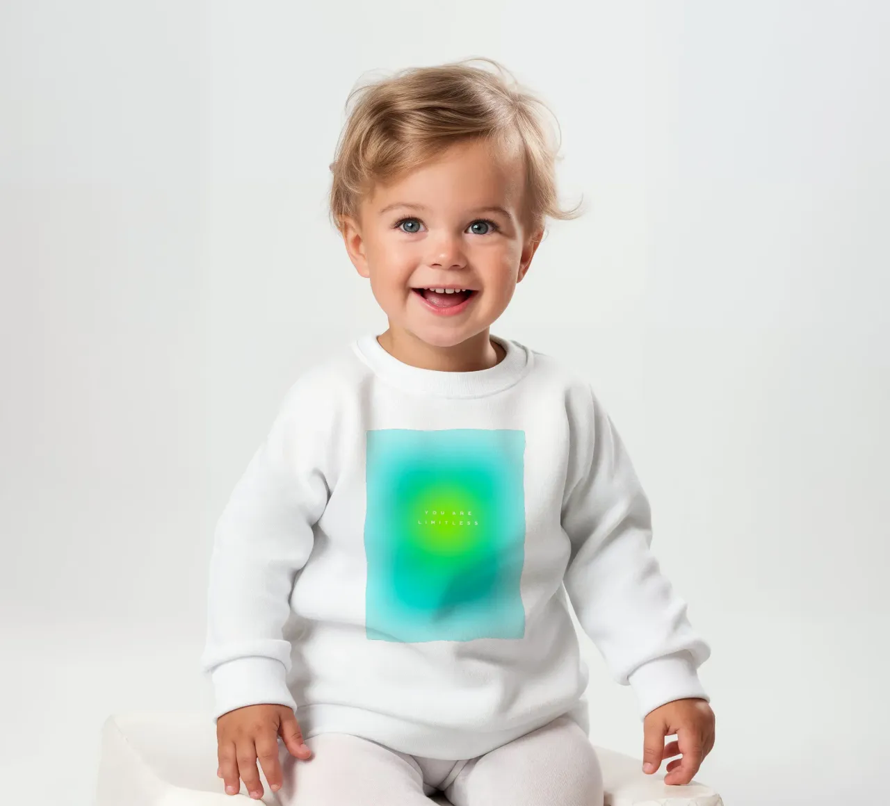 TU SEI LIMITATA - Gradiente aura potenziante per lei felpa neonato da Dominique Vari Words