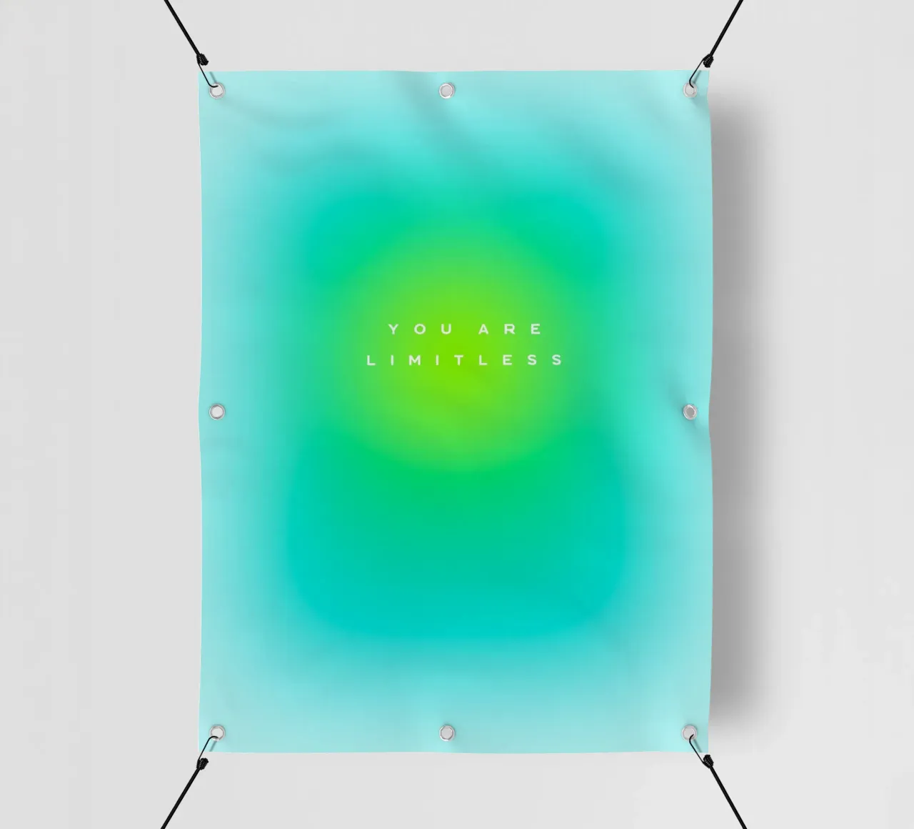 TU SEI LIMITATA - Gradiente aura potenziante per lei telo in pvc da Dominique Vari Words