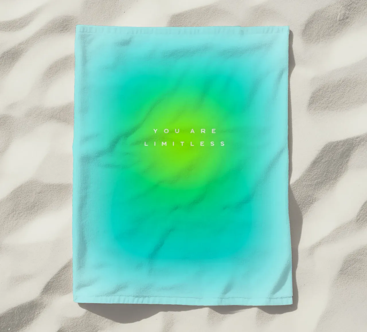 TU SEI LIMITATA - Gradiente aura potenziante per lei telo mare da Dominique Vari Words