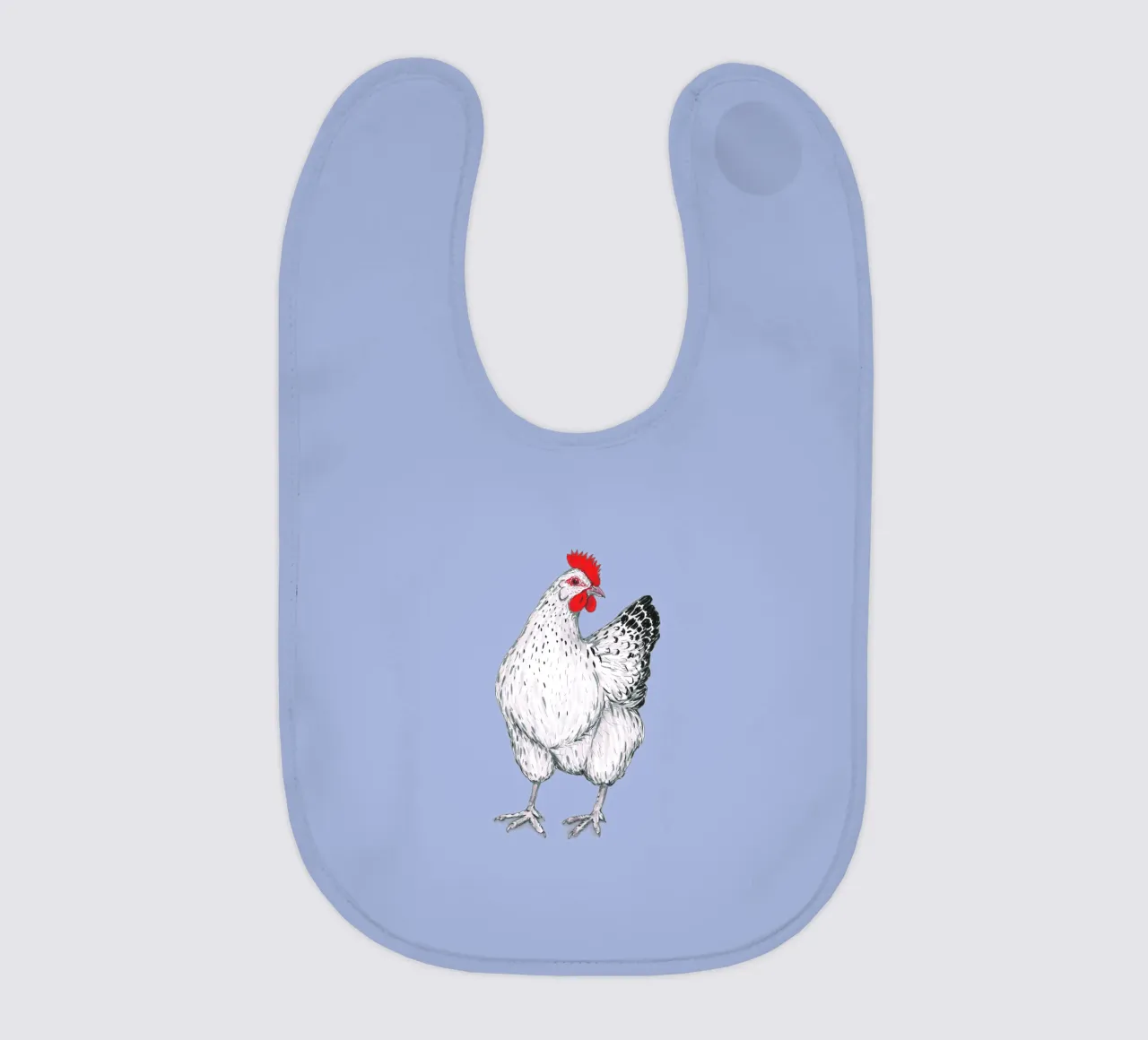 Chicken baby bib by BwiseLizzy