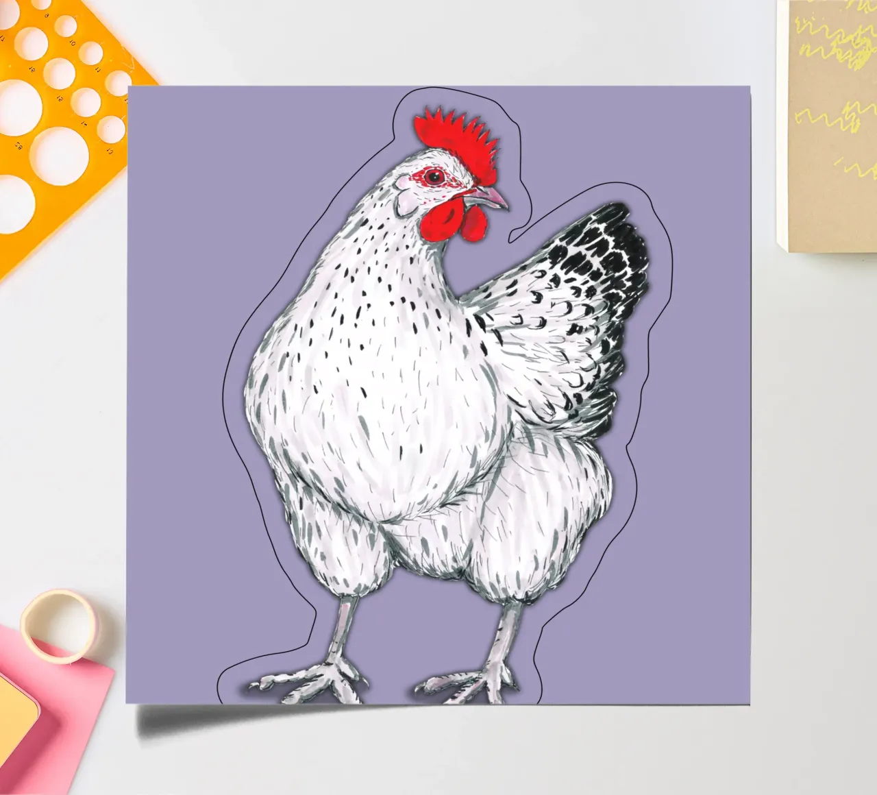 Chicken sticker sheet by BwiseLizzy