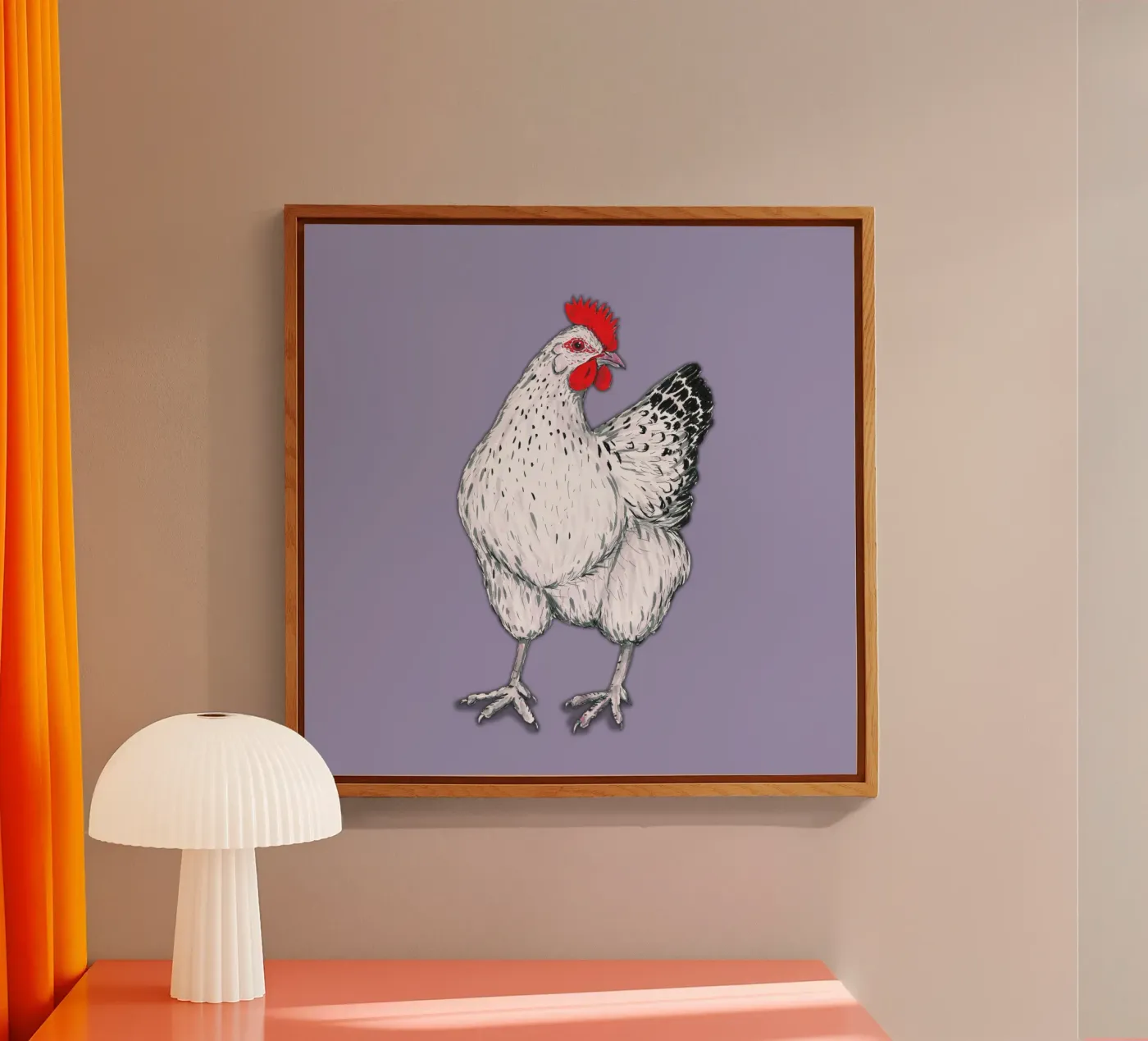Kip acryl van BwiseLizzy