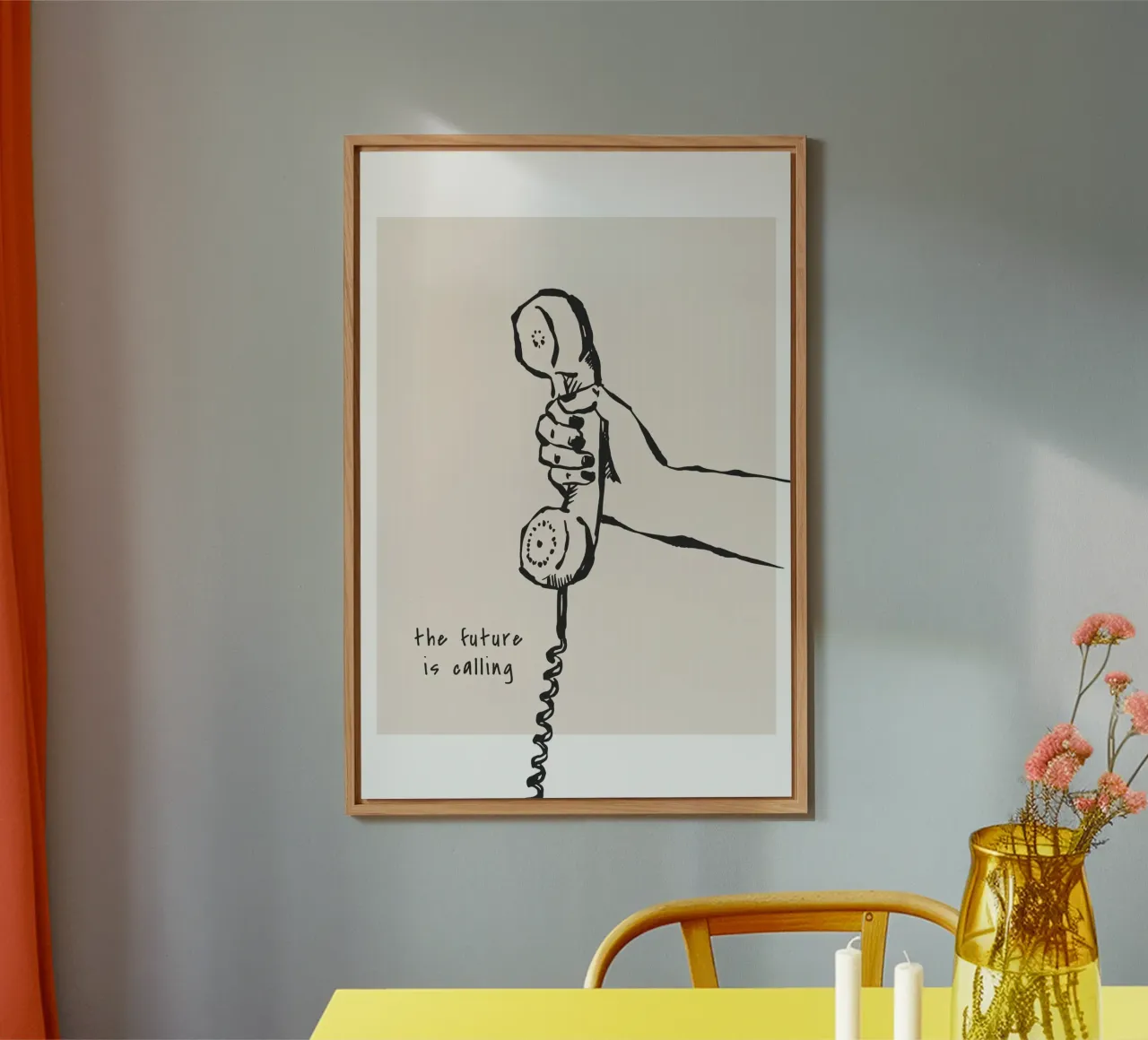 The Future Is Calling alluminio dibond da treechild