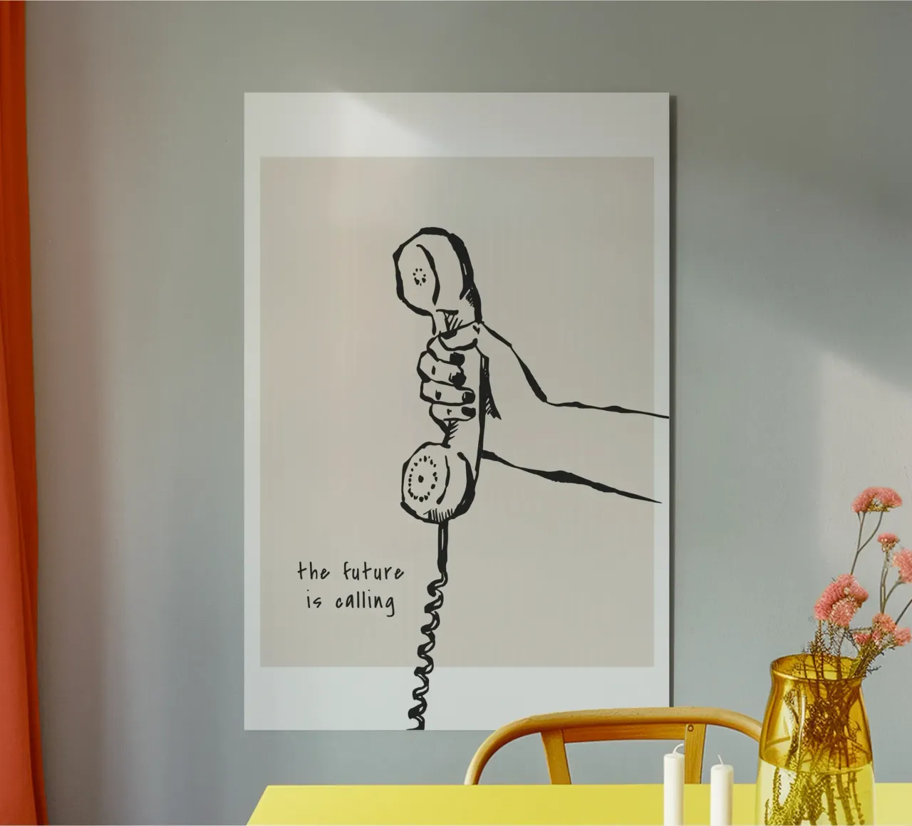 The Future Is Calling alluminio dibond da treechild