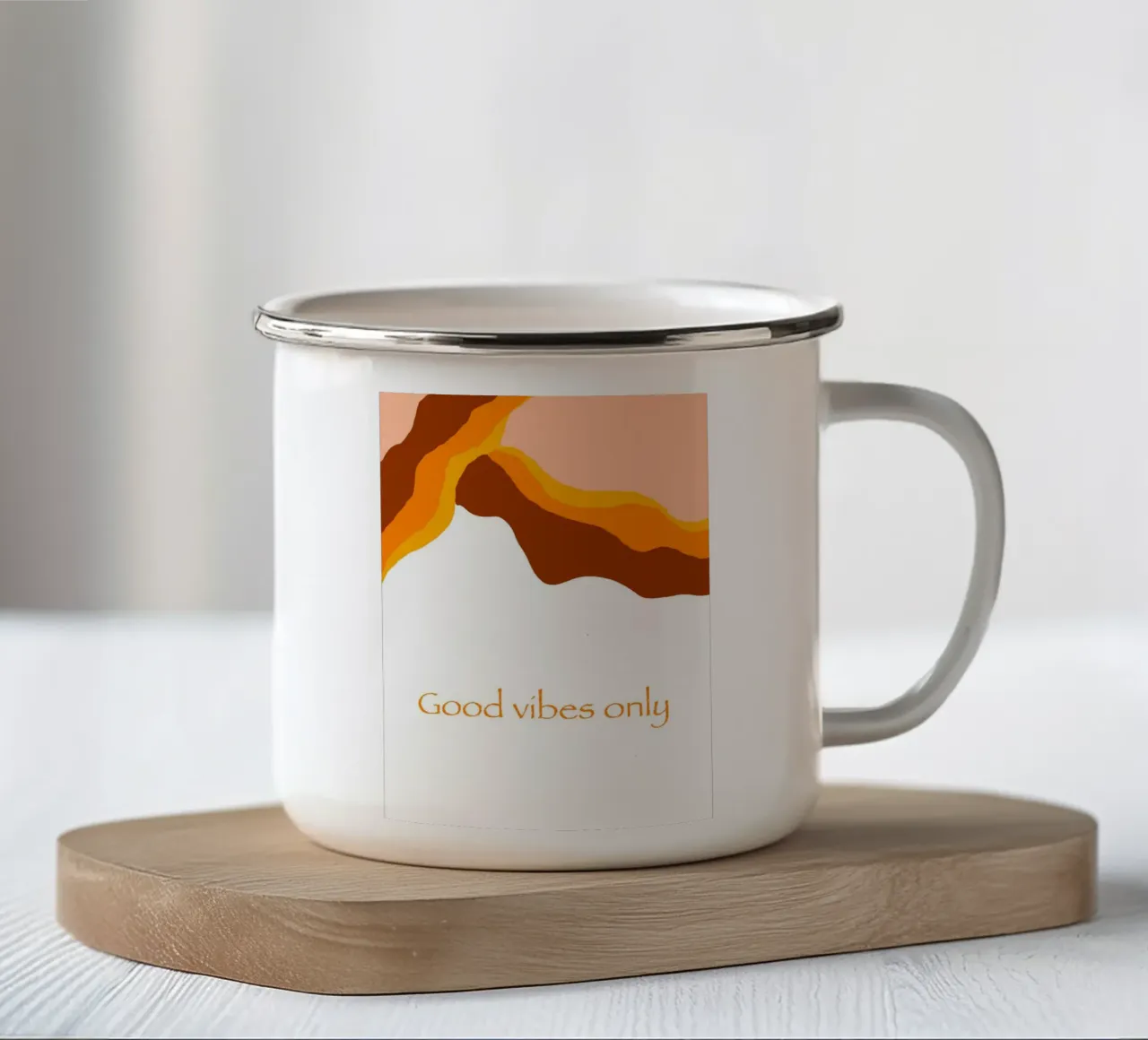 Good vibes tazza in smalto da Simplicity