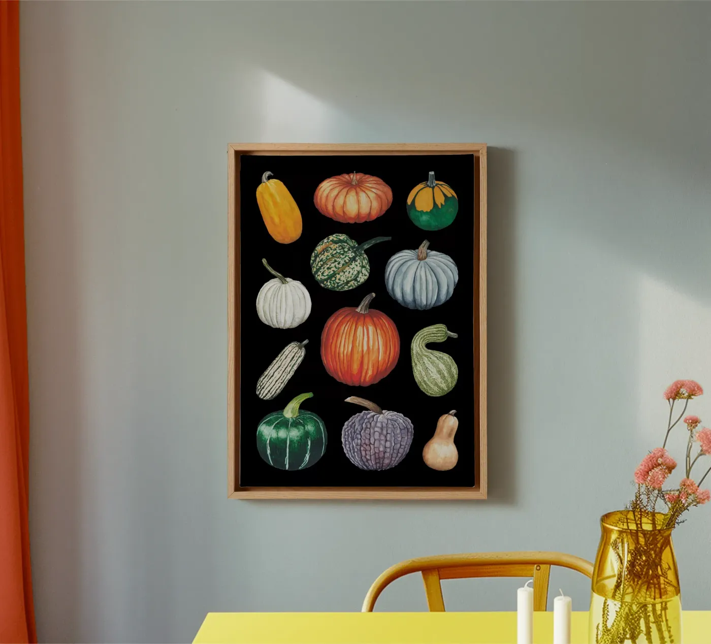 Pumpkins canvas van Artsymalistic